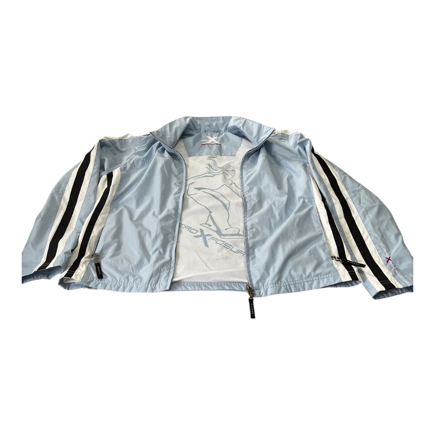 ZeroXposur Women’s XL Light Blue Full-Zip Windbreaker Jacket
