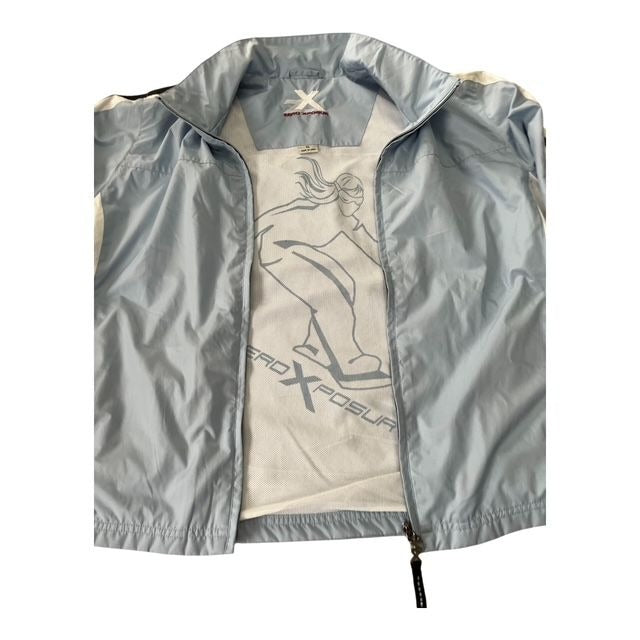 ZeroXposur Women’s XL Light Blue Full-Zip Windbreaker Jacket