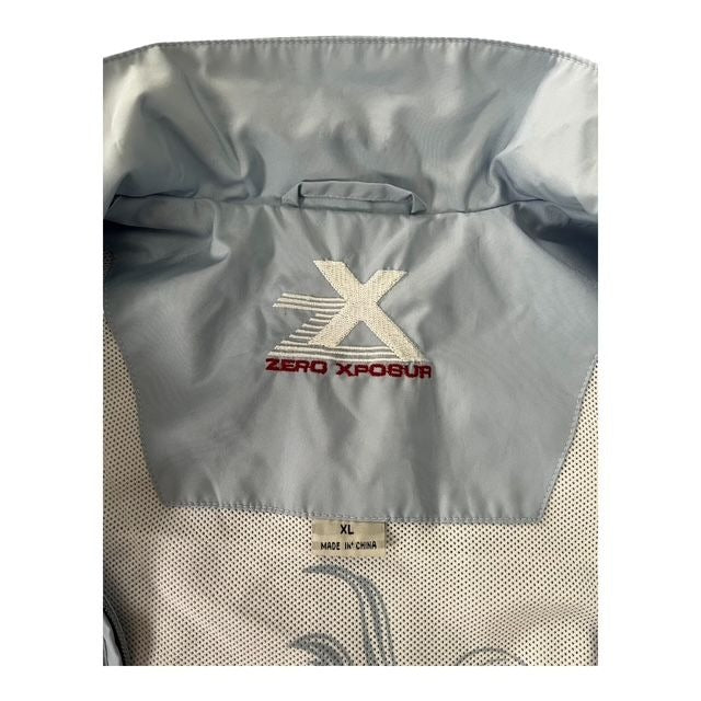 ZeroXposur Women’s XL Light Blue Full-Zip Windbreaker Jacket