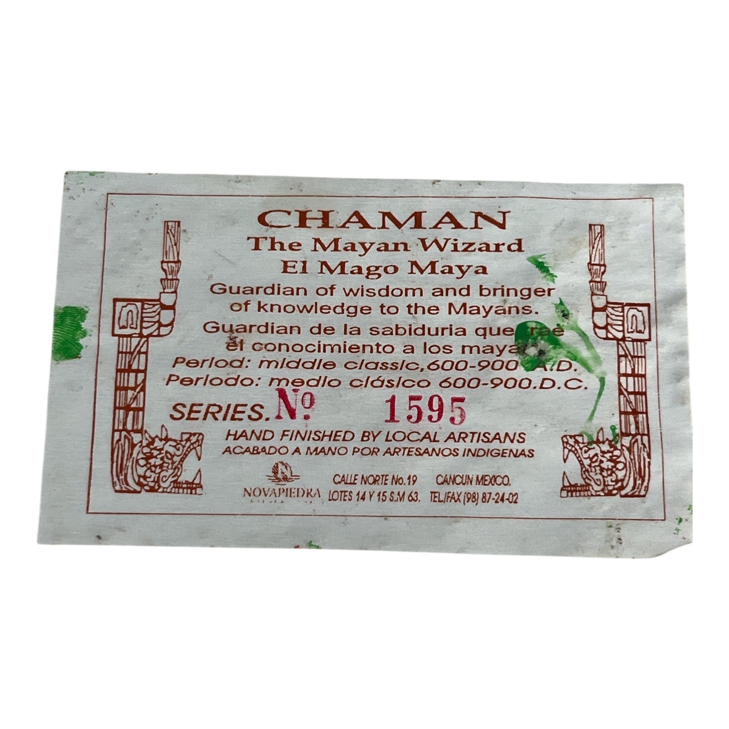 Vintage Mayan Shaman Wall Plaque El Mago Maya Hand Finished Mexico 5.5”