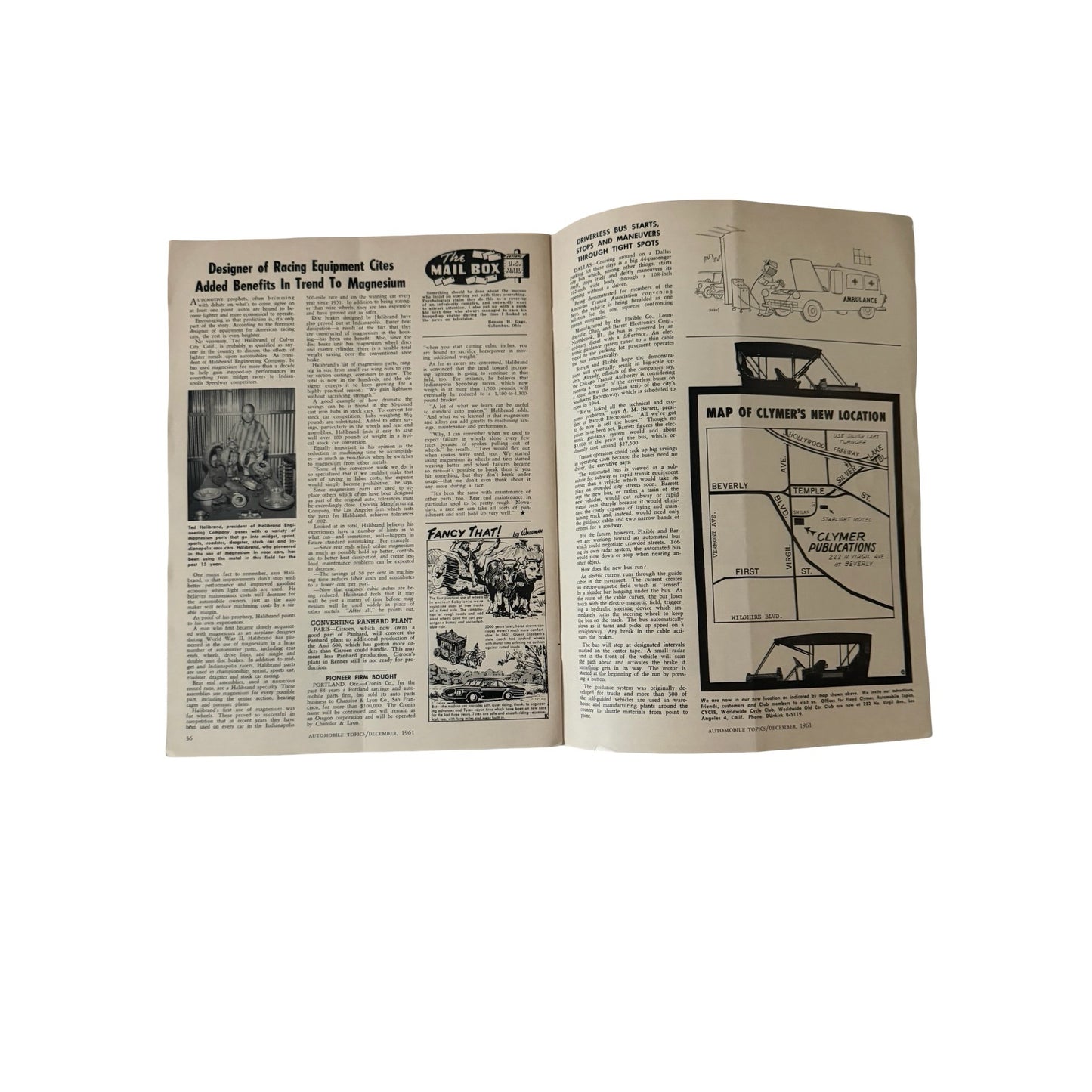 Floyd Clymer's Automobile Topics Magazine December 1961 Mercedes-Benz Studebaker VW