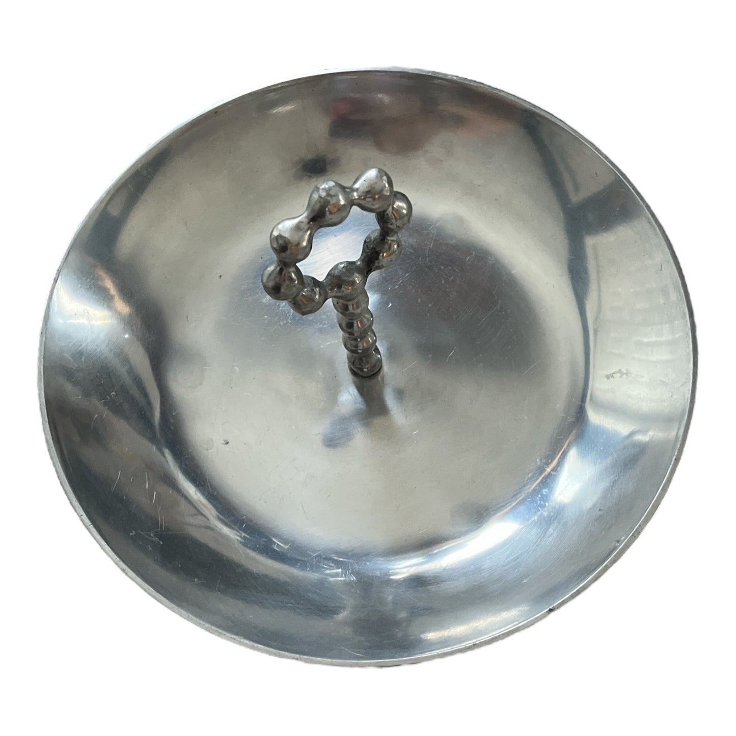Threshold 12" Aluminum Serving Dish with Ring Handle – Modern Industrial Bowl – Made in India