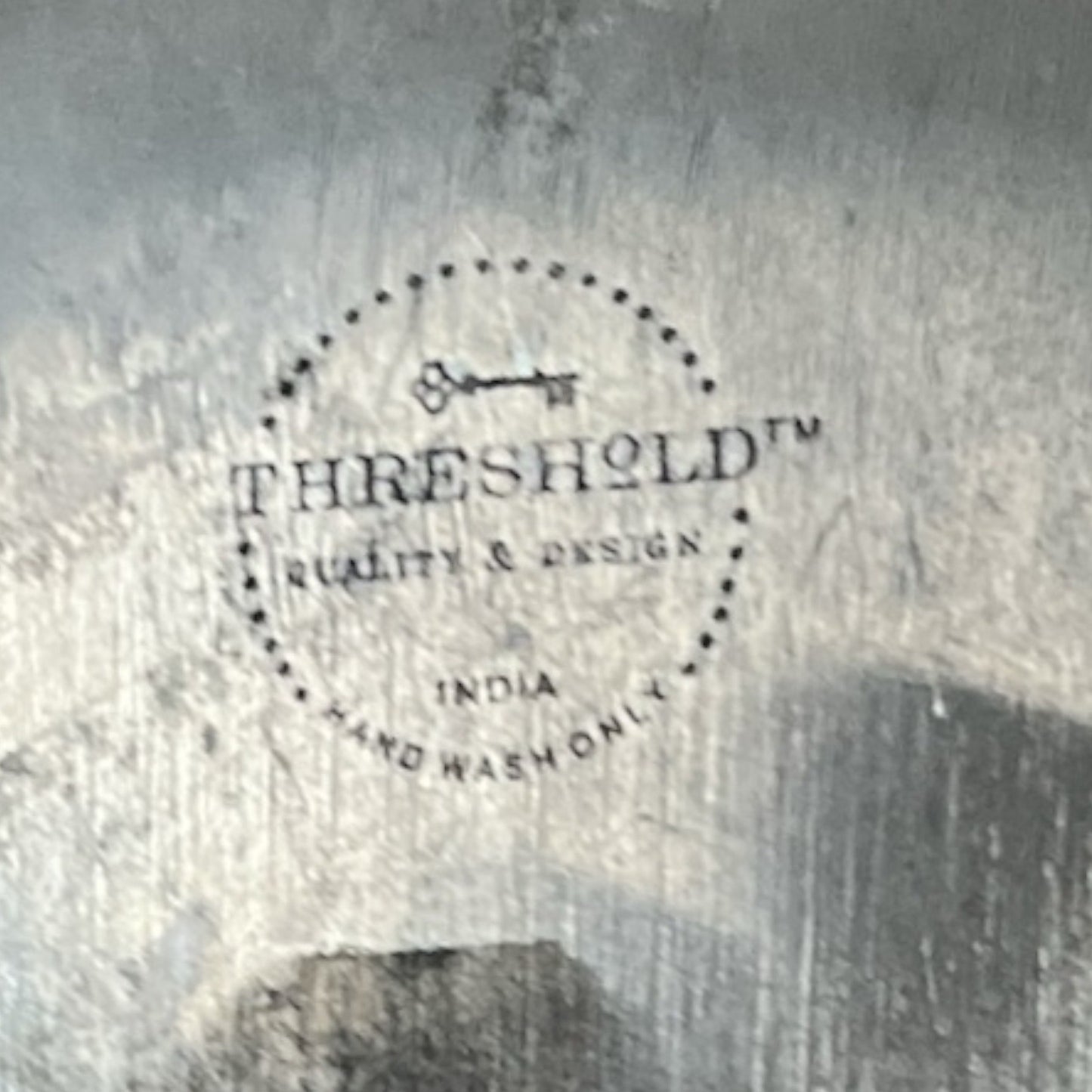 Threshold 12" Aluminum Serving Dish with Ring Handle – Modern Industrial Bowl – Made in India