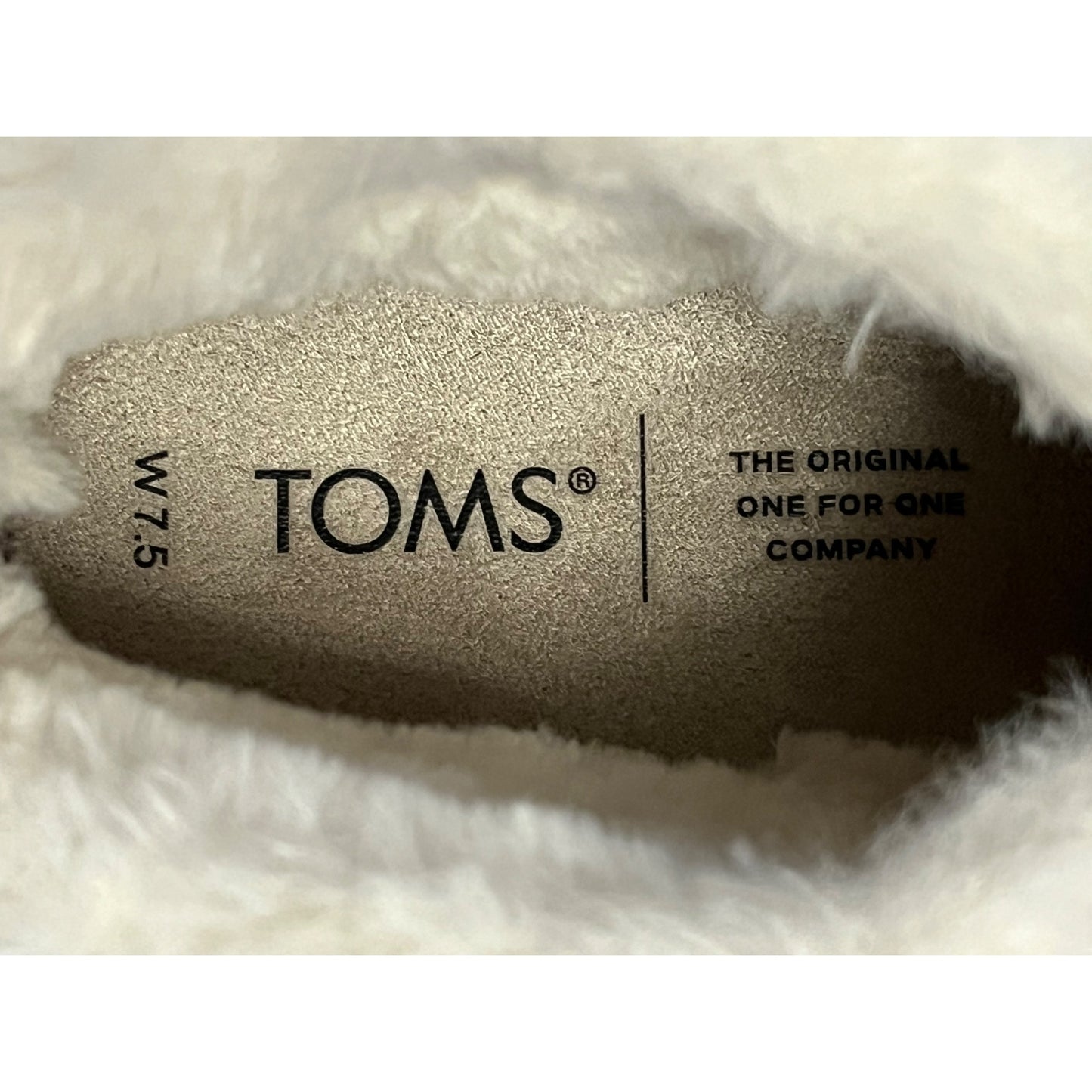 TOMS Women’s W7.5 Suede Slip-On Sneakers – Faux Fur Lined, 100% Leather Upper, Taupe Ankle Shoes, Cozy Winter Comfort