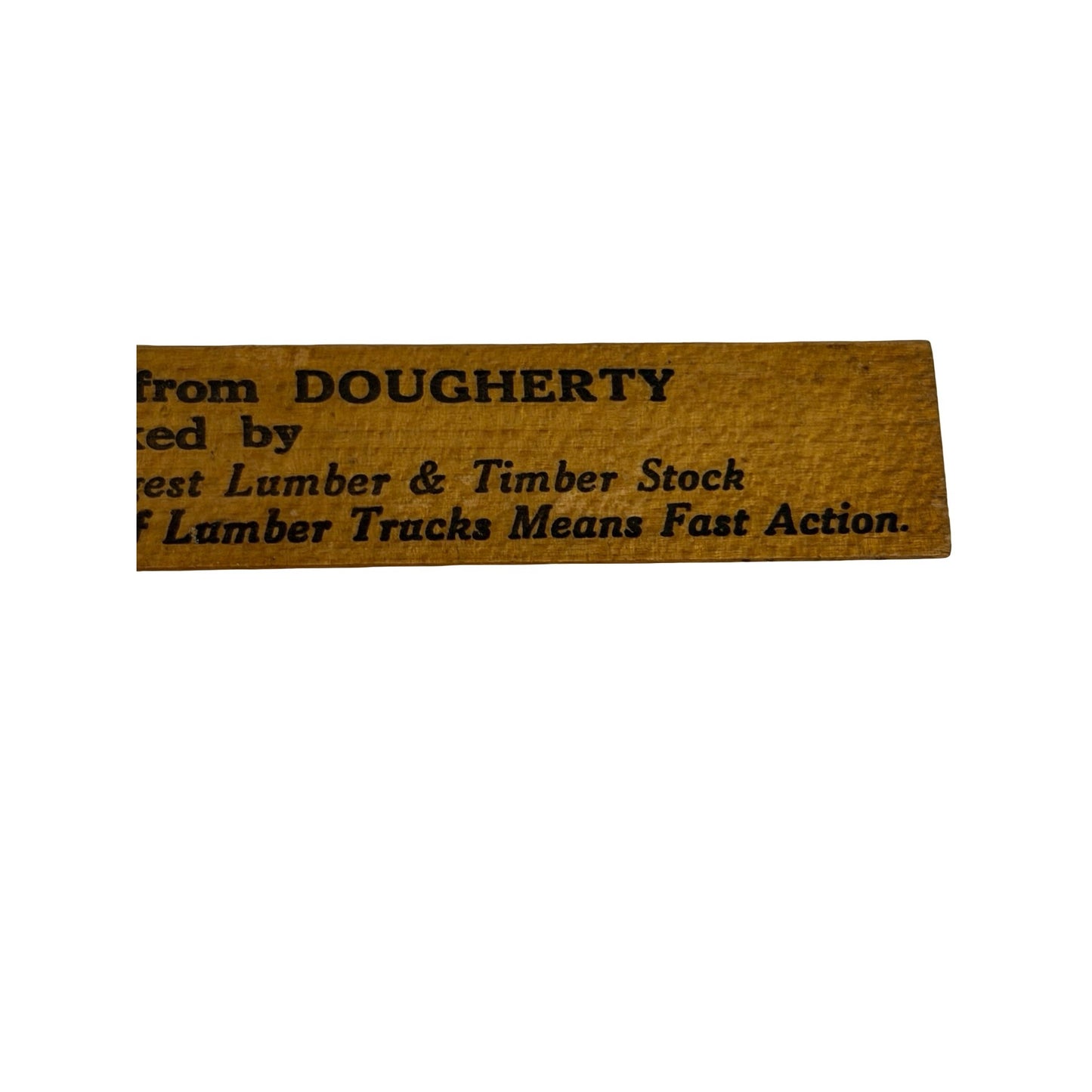 Vintage Dougherty Lumber Co Cleveland Ohio 6 Inch Wooden Advertising Ruler GLenville 2010