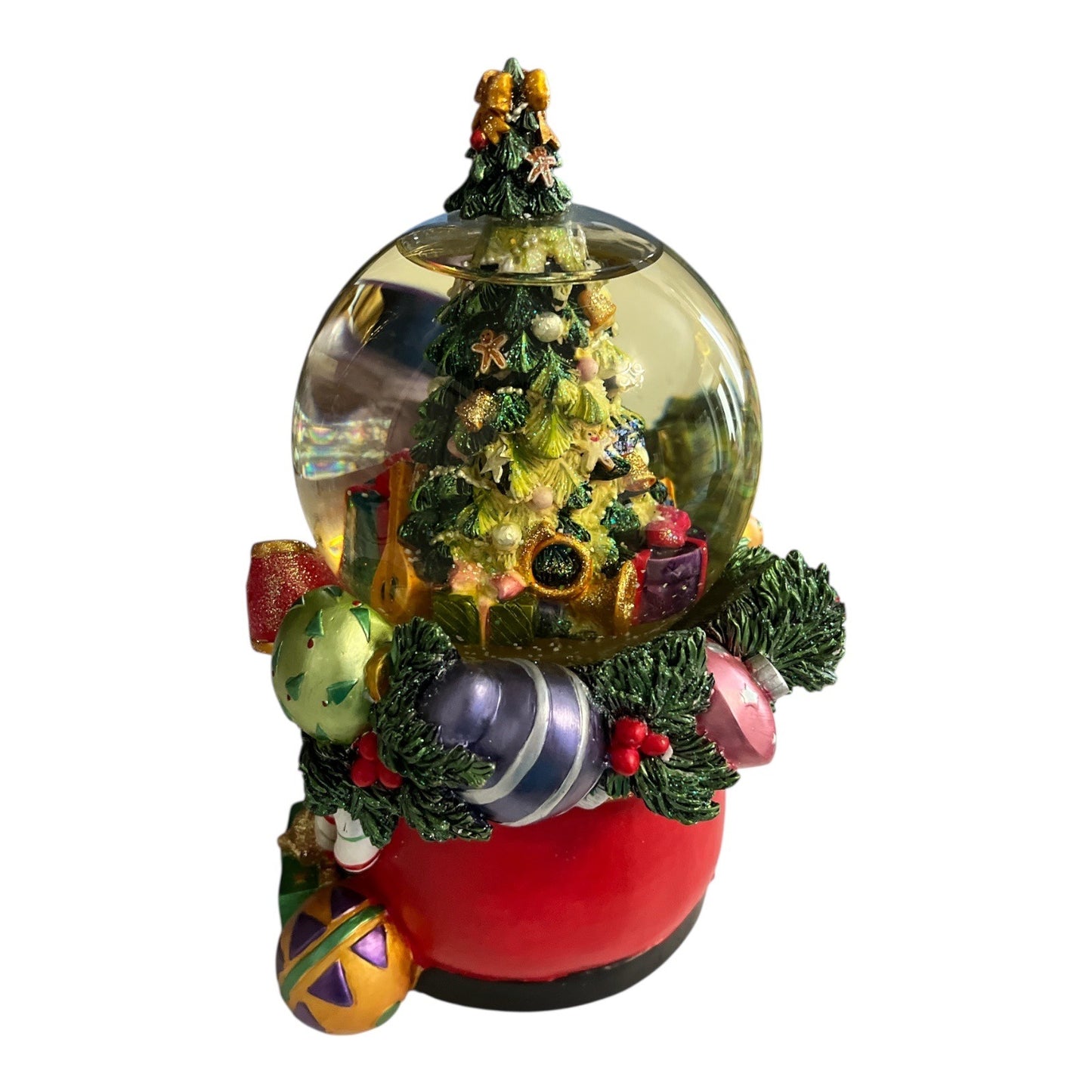 Christopher Radko Harlequin Stocking Musical Snowglobe – 2006 – O Tannenbaum – With Box