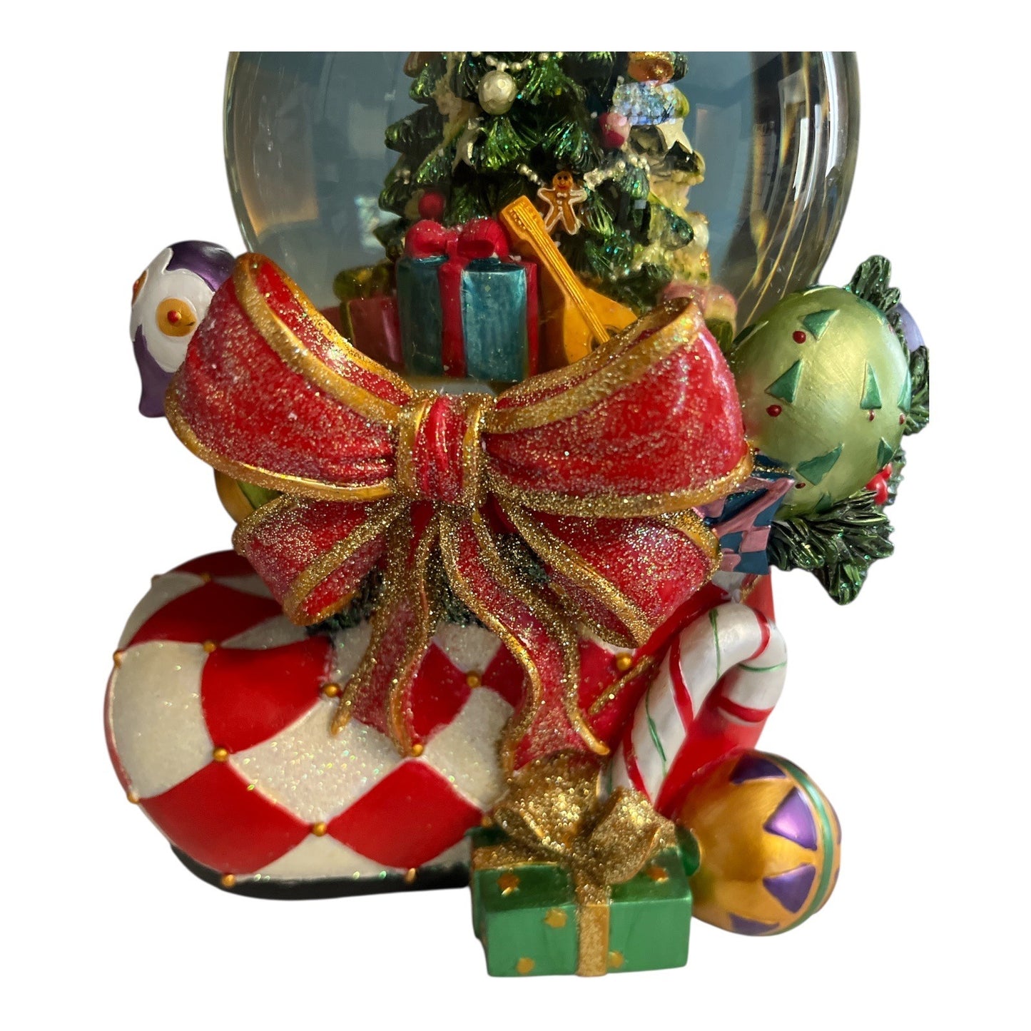 Christopher Radko Harlequin Stocking Musical Snowglobe – 2006 – O Tannenbaum – With Box