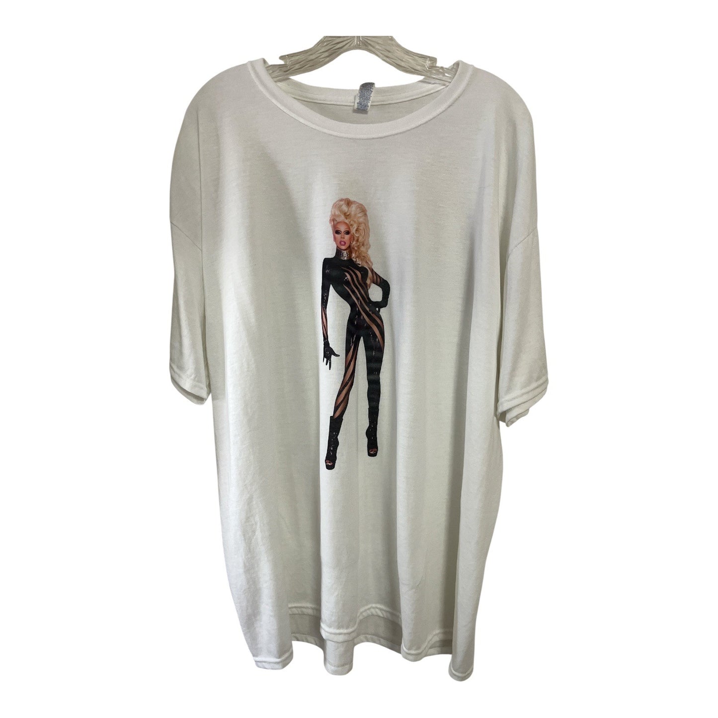 Set of 2 RuPaul Graphic T-Shirts Jerzees Dri-Power 2XL Drag Queen Art Tees