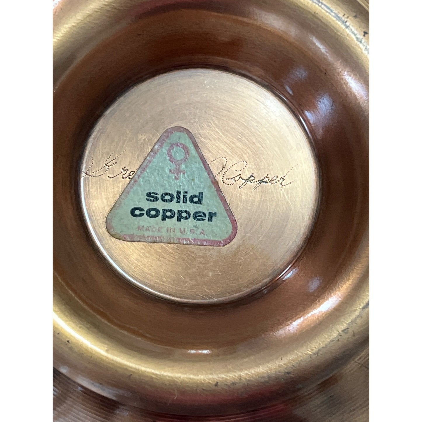 Vtg Coppercraft Guild Solid Copper Bowl – Embossed Grapevine Design, 7” Decorative Dish, USA