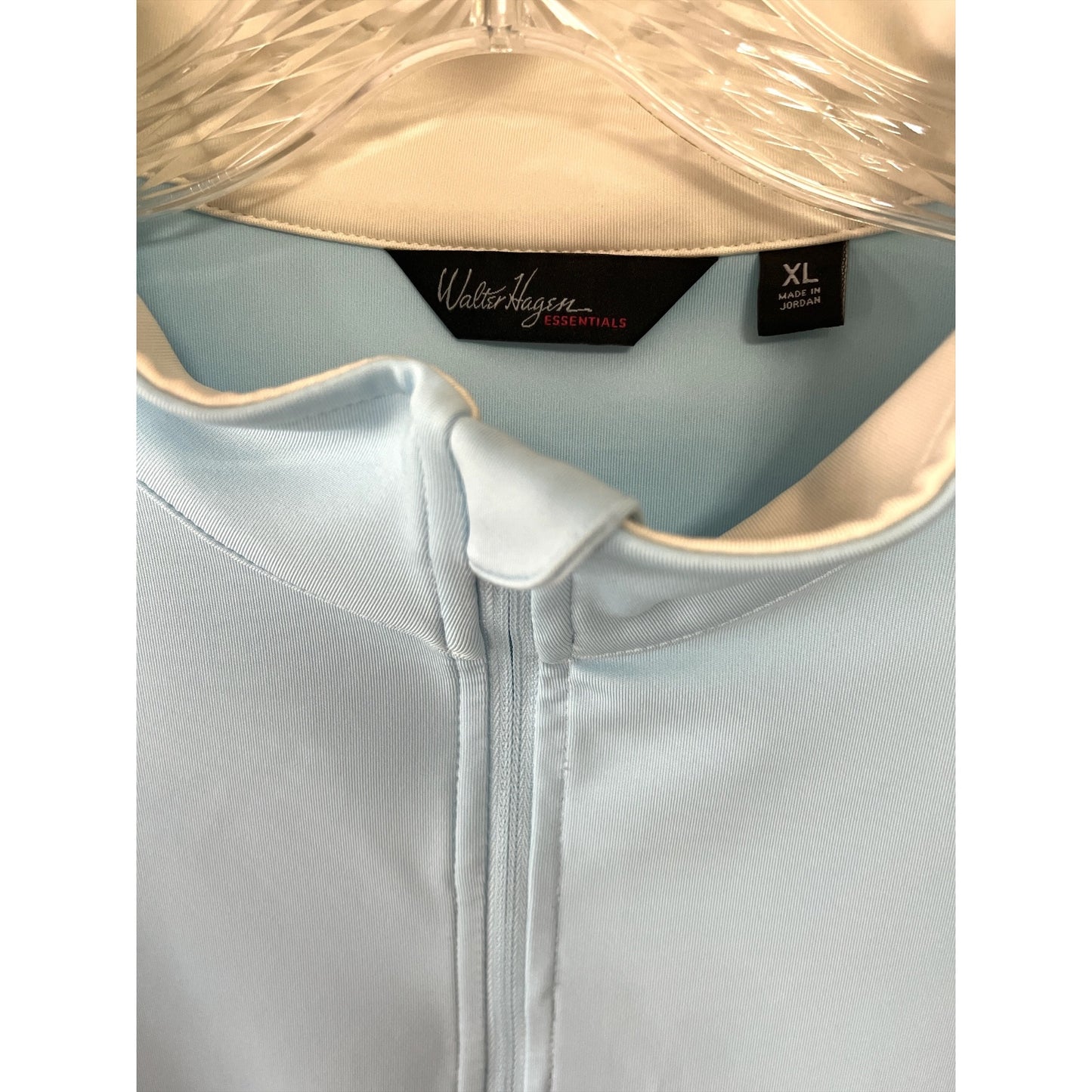 Walter Hagen Essentials Men’s XL Light Blue Sleeveless Golf Vest – Performance Zip Mock Neck – 2020s