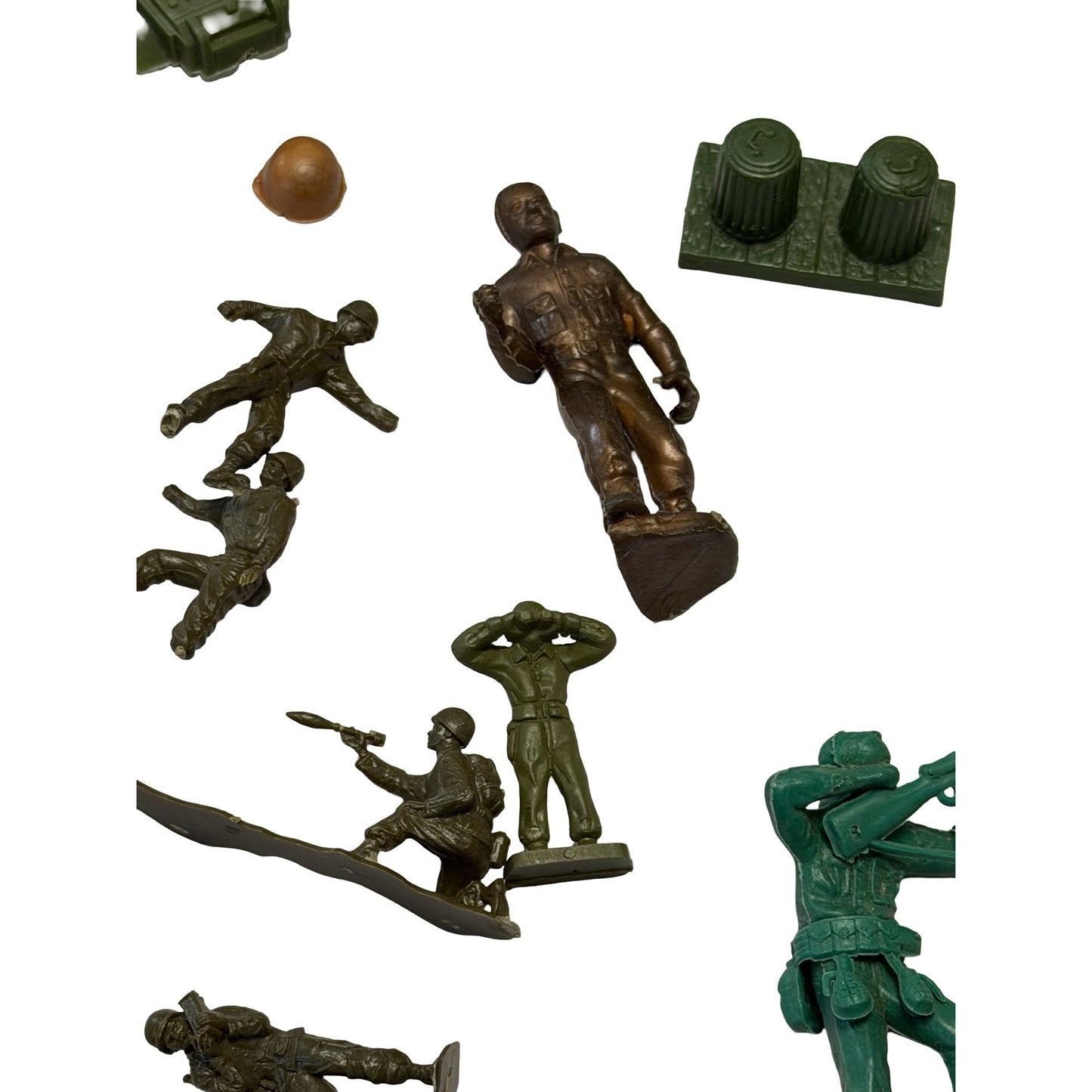 Vintage Army Men Lot Plastic Soldiers Tanks Vehicles Die Cast Metal Truck Military Toys