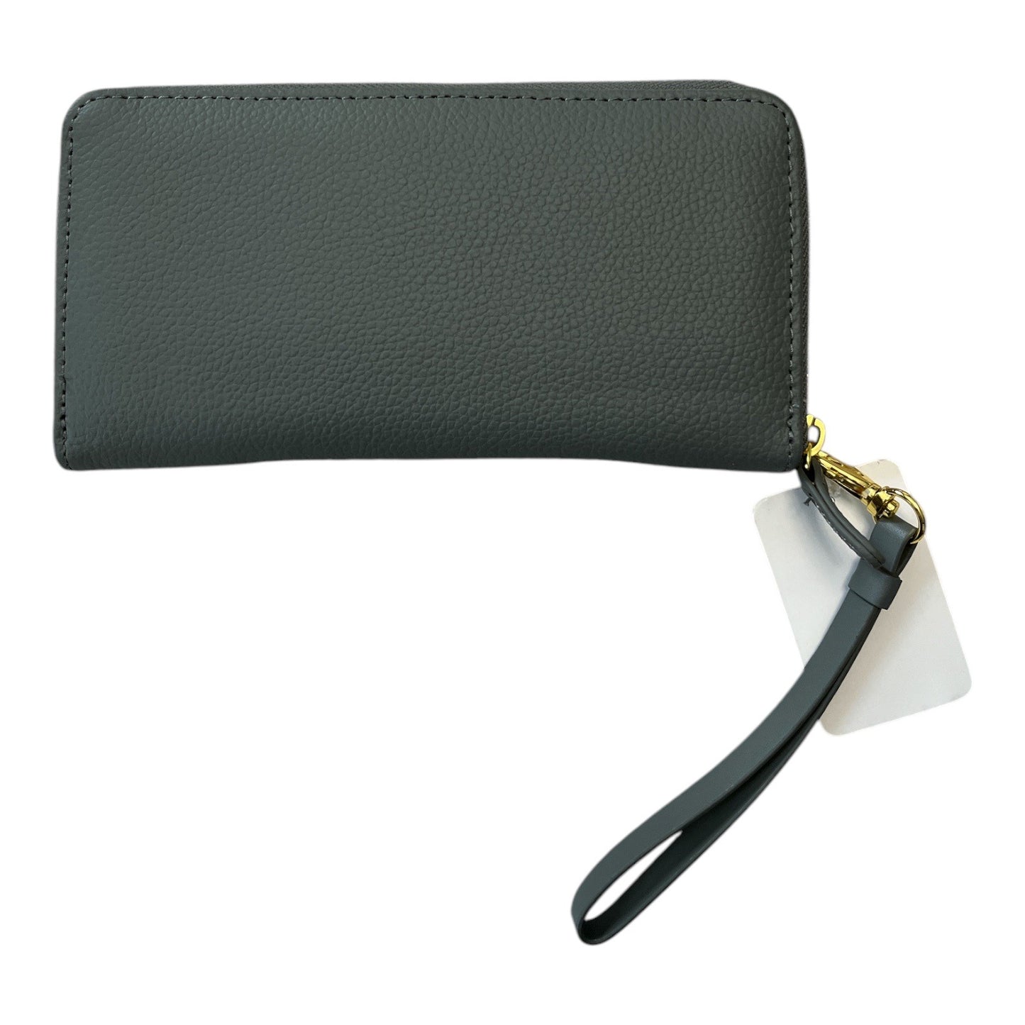 NWT Joy Mangano “Clothes It All” Leather RFID Wristlet Wallet – Gray