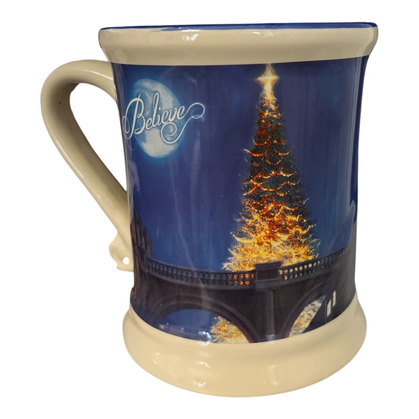 The Polar Express “All Aboard” Coffee Mug – Warner Bros. 2017 – Believe Christmas Train Design