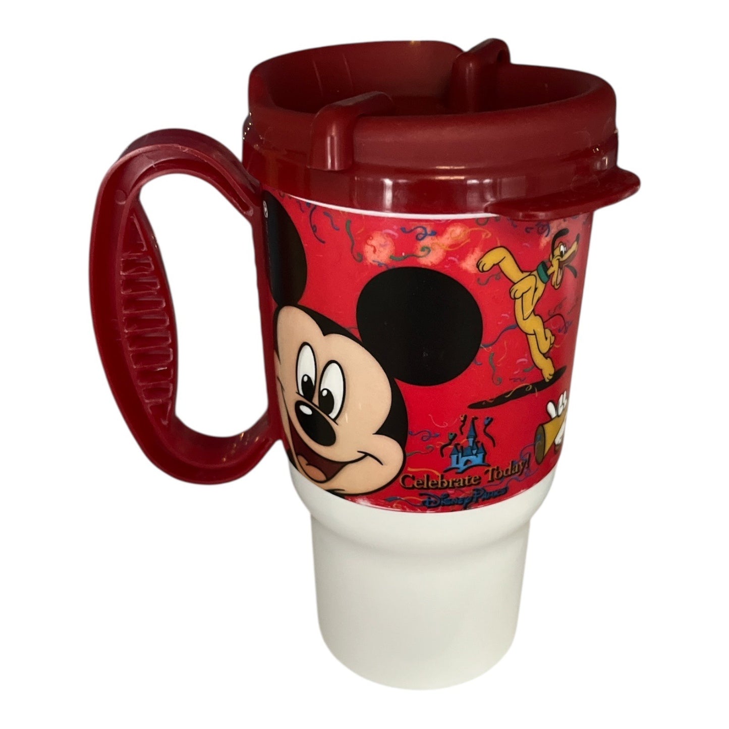 Disney Parks “Celebrate Today” Travel Mug – Coca-Cola – Mickey, Donald, Goofy