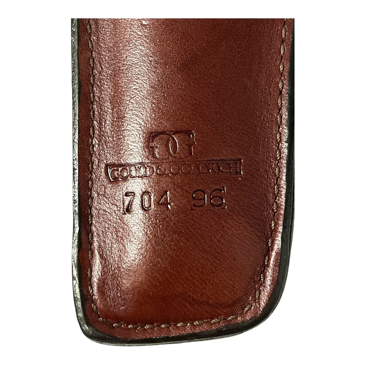 Gould & Goodrich 704 96 Leather Holster Belt Slide Brown Vintage