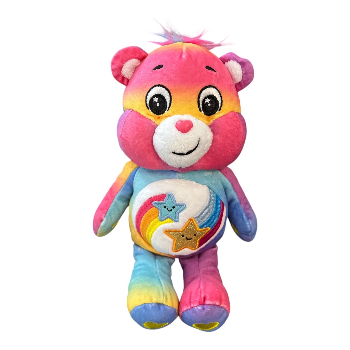 2022 Care Bears Dare to Care Bear Plush – Unlock the Magic – 10” Rainbow Bear by Basic Fun