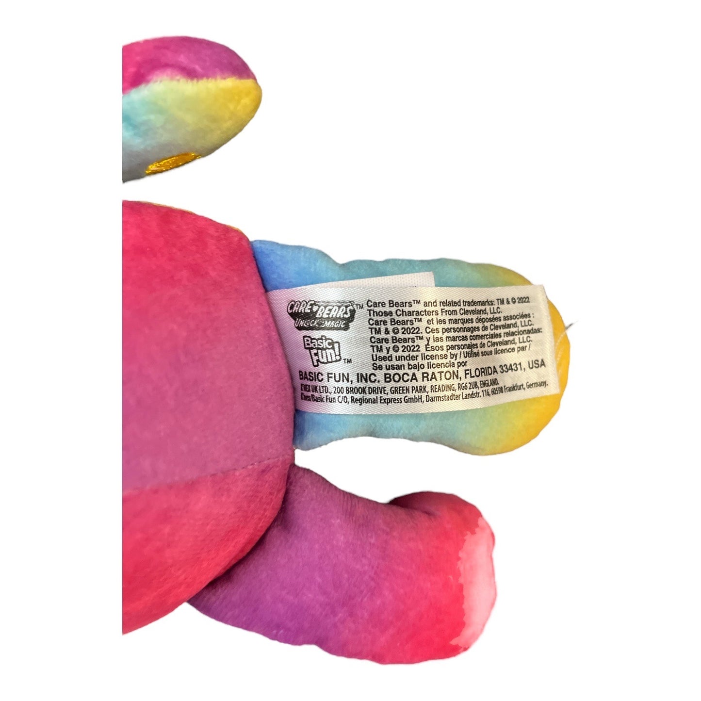 2022 Care Bears Dare to Care Bear Plush – Unlock the Magic – 10” Rainbow Bear by Basic Fun