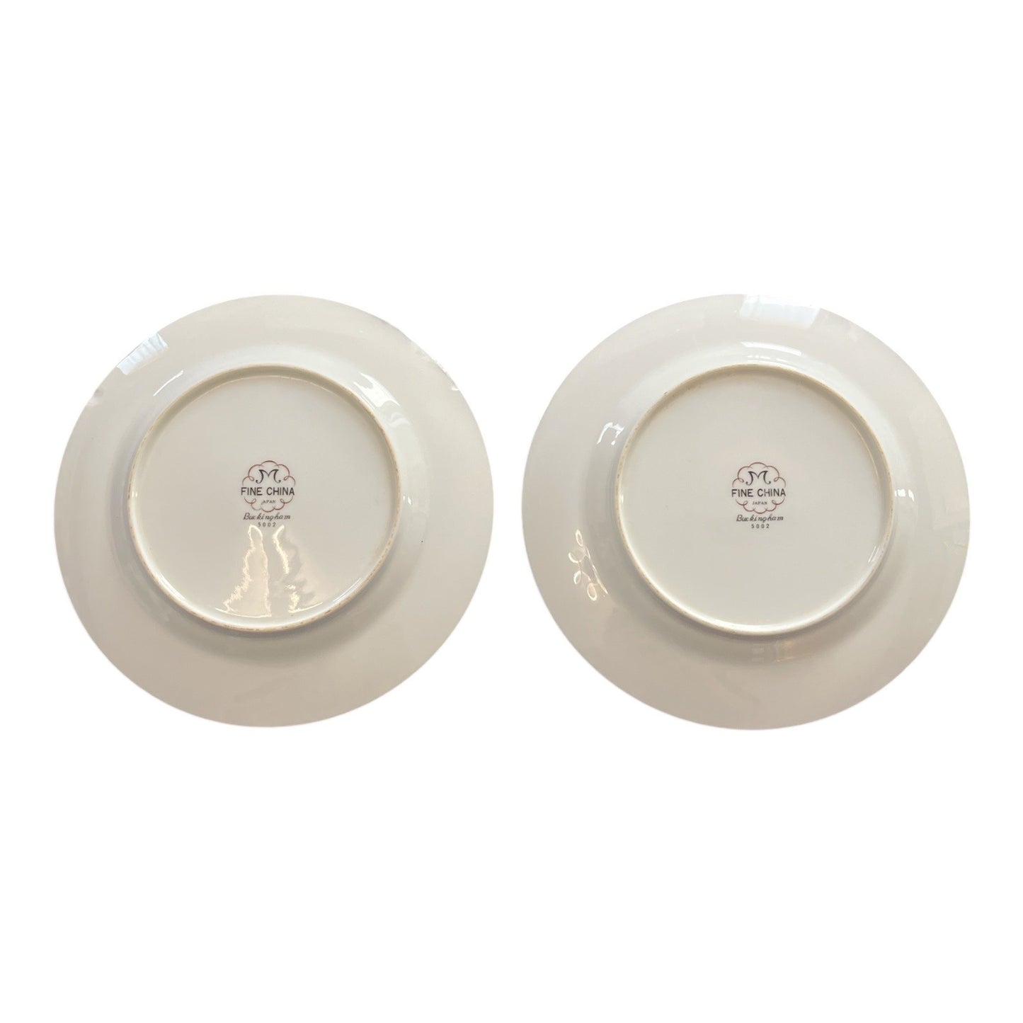 Elegant Vintage English Fine China Plate Set – Timeless Floral & Gold
