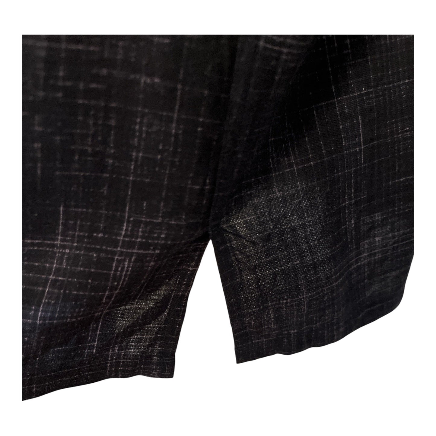 Batik Bay Men's XL Hawaiian Shirt – Black Rayon with Surfboards & Palms – Made in Indonesia
