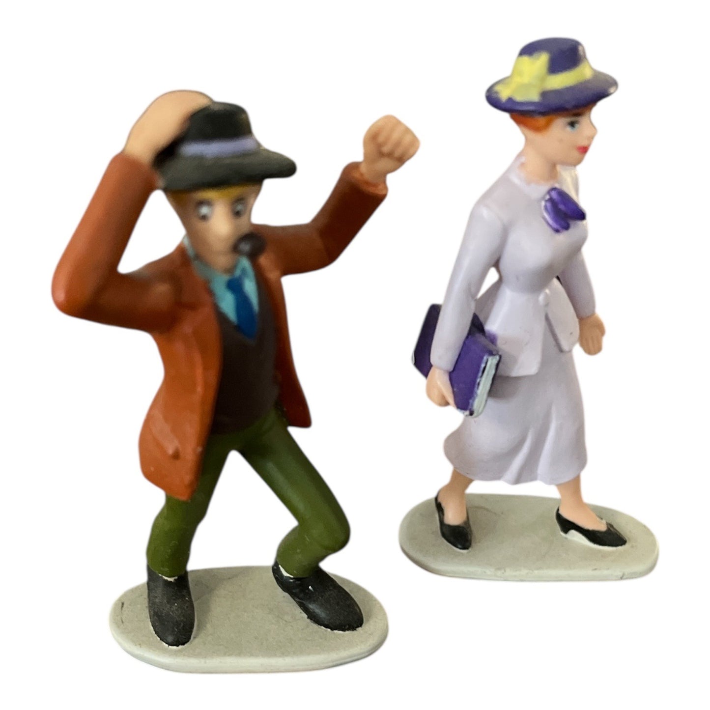 Disney 101 Dalmatians Roger & Anita Figurines – Set of 2 PVC Figures | 3” | Vintage 1990s