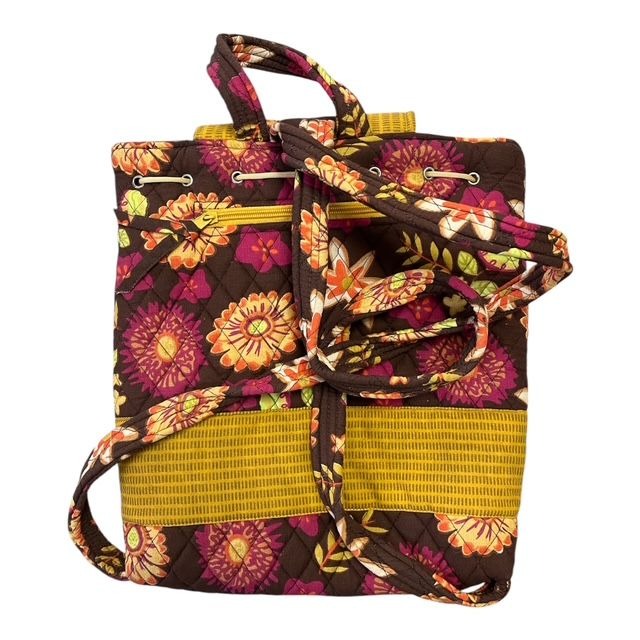 Sweet Olive Quilted Floral Drawstring Boho Bucket Backpack, Medium, 12"