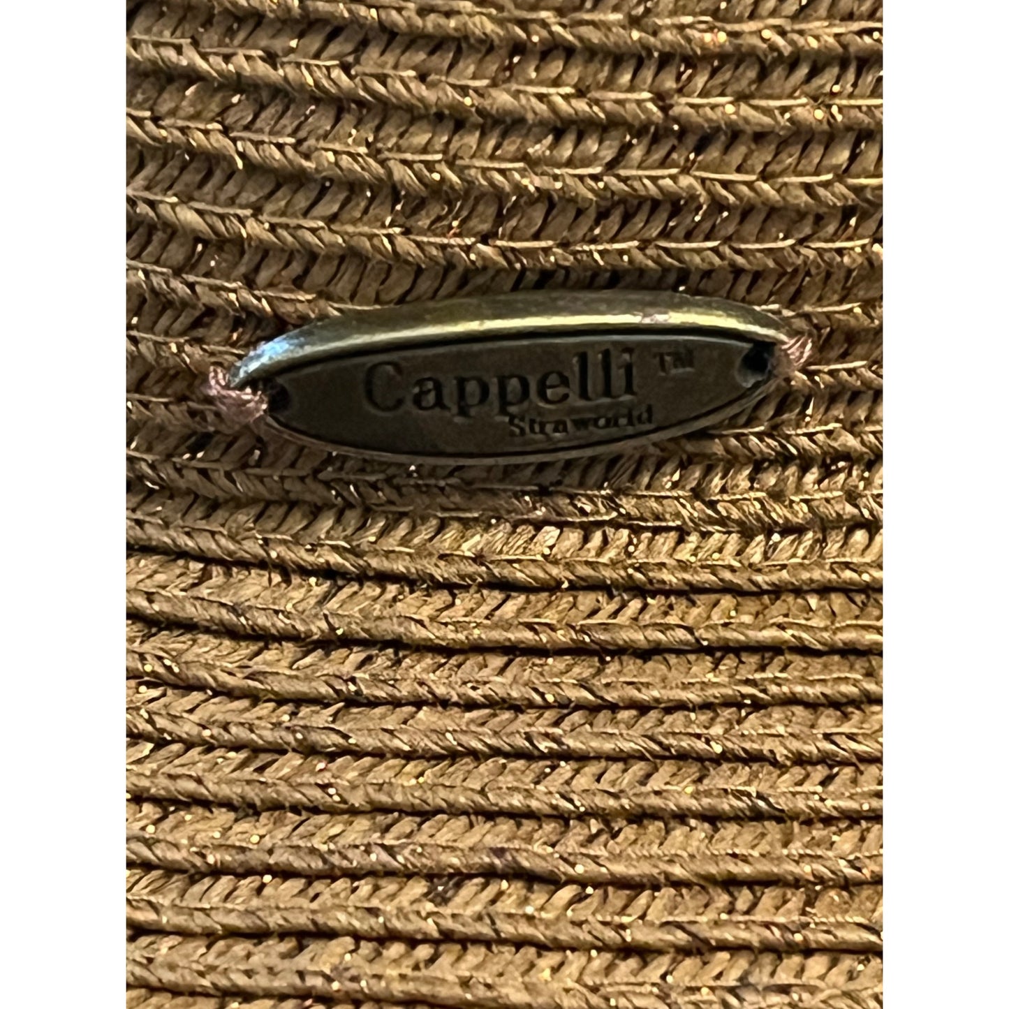 Cappelli Straworld Women’s Wide Brim Floppy Hat | Brown Metallic | 15.5" Rim | UPF Sun Protection