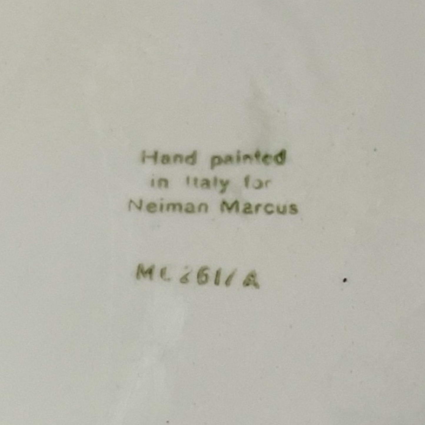 Vtg Neiman Marcus Italian Hand-Painted Corn Salad Bowl with Servers – 9” Ceramic