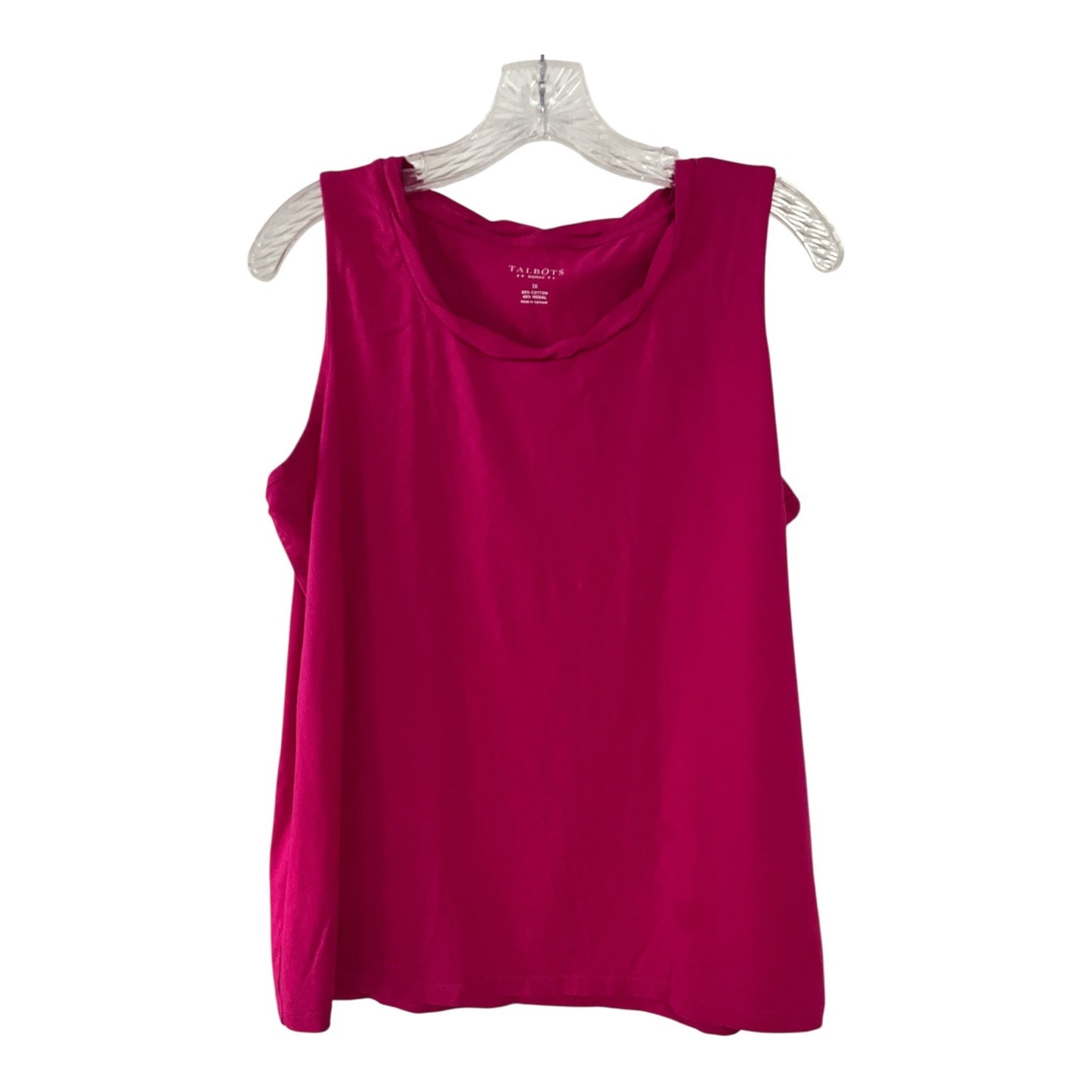 Talbots Woman Tank Tops – Set of 2, Size 1X, Green & Magenta, 60/40 Cotton Modal Blend (2012)