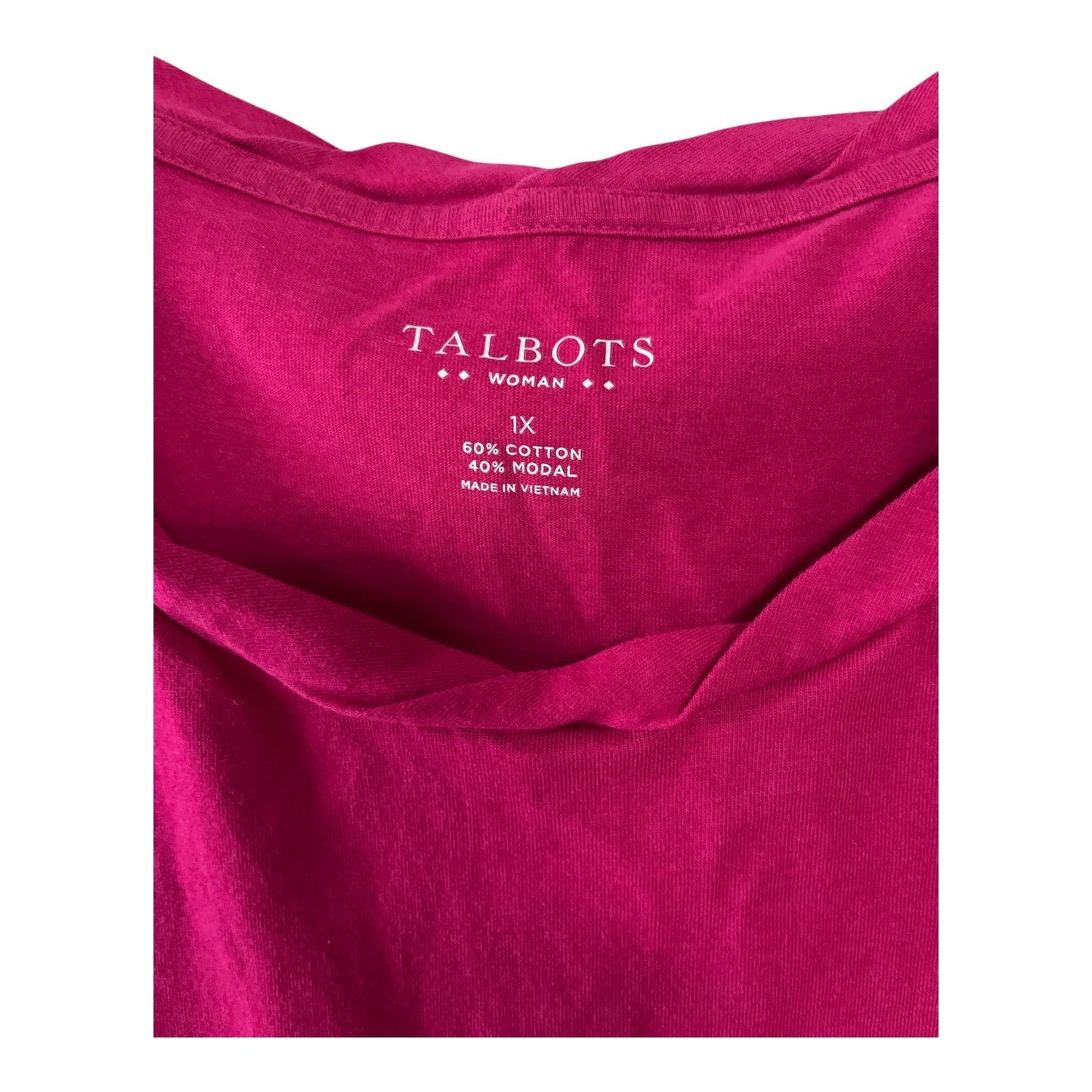 Talbots Woman Tank Tops – Set of 2, Size 1X, Green & Magenta, 60/40 Cotton Modal Blend (2012)