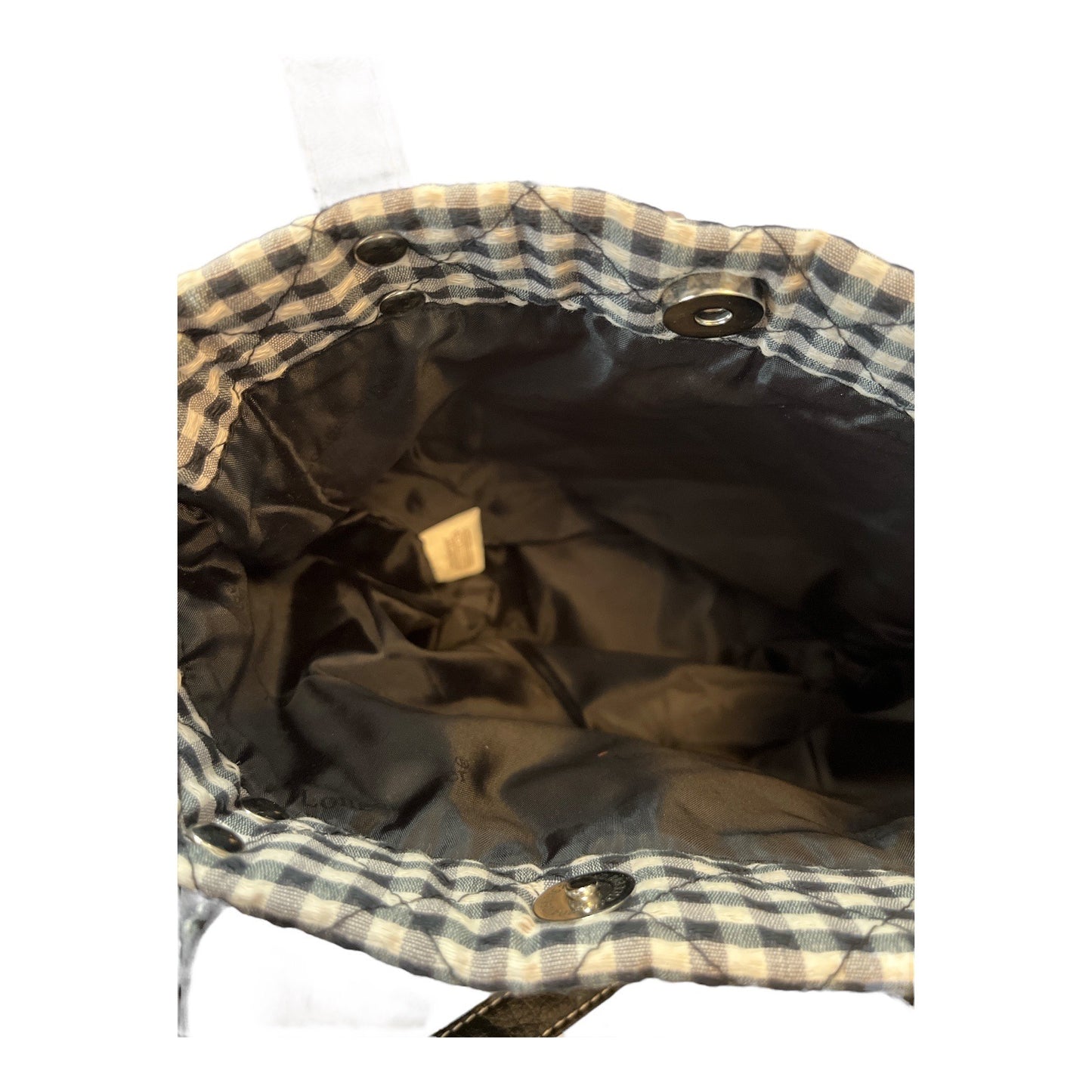 Vintage Longaberger Quilted Gingham Tote Bag