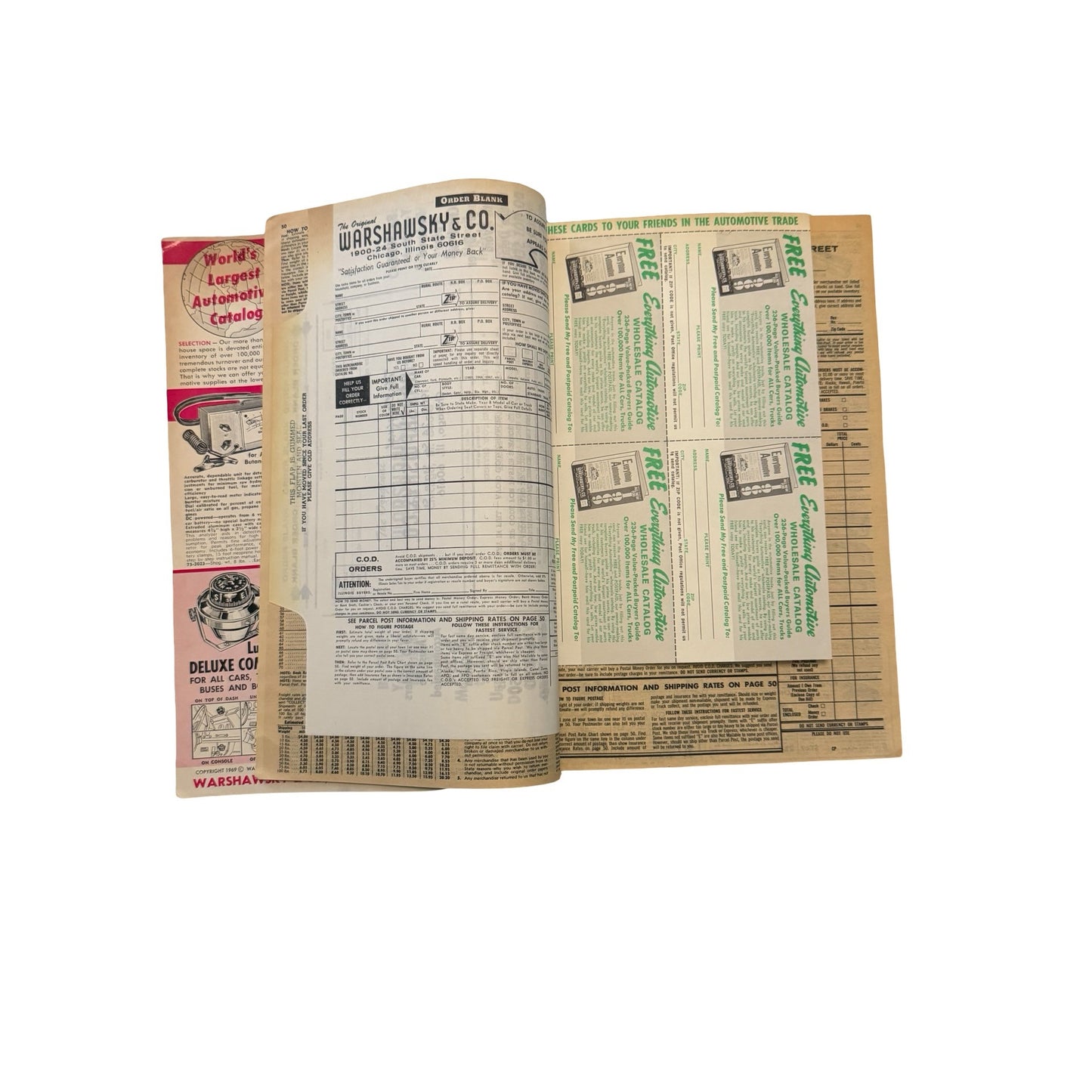 1969 Warshawsky & Co Everything Automotive Catalog No. 321 Chicago Auto Parts Vintage