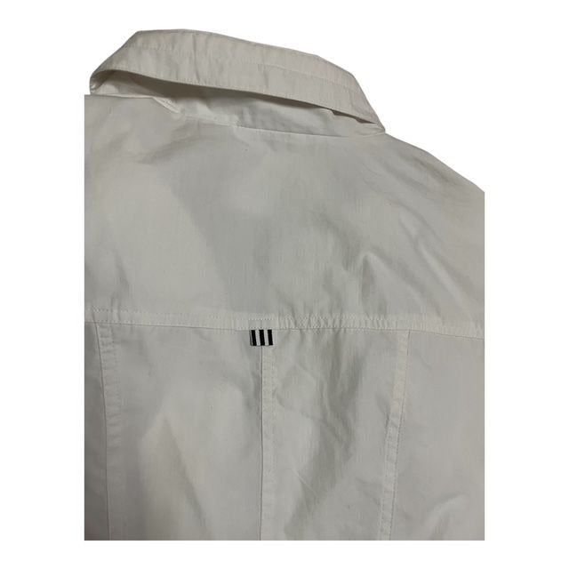 Dressbarn Woman White Utility Jacket – Size 18/20 – Cotton Nylon Blend, Full Zip, Adjustable Waist – Appears Unused