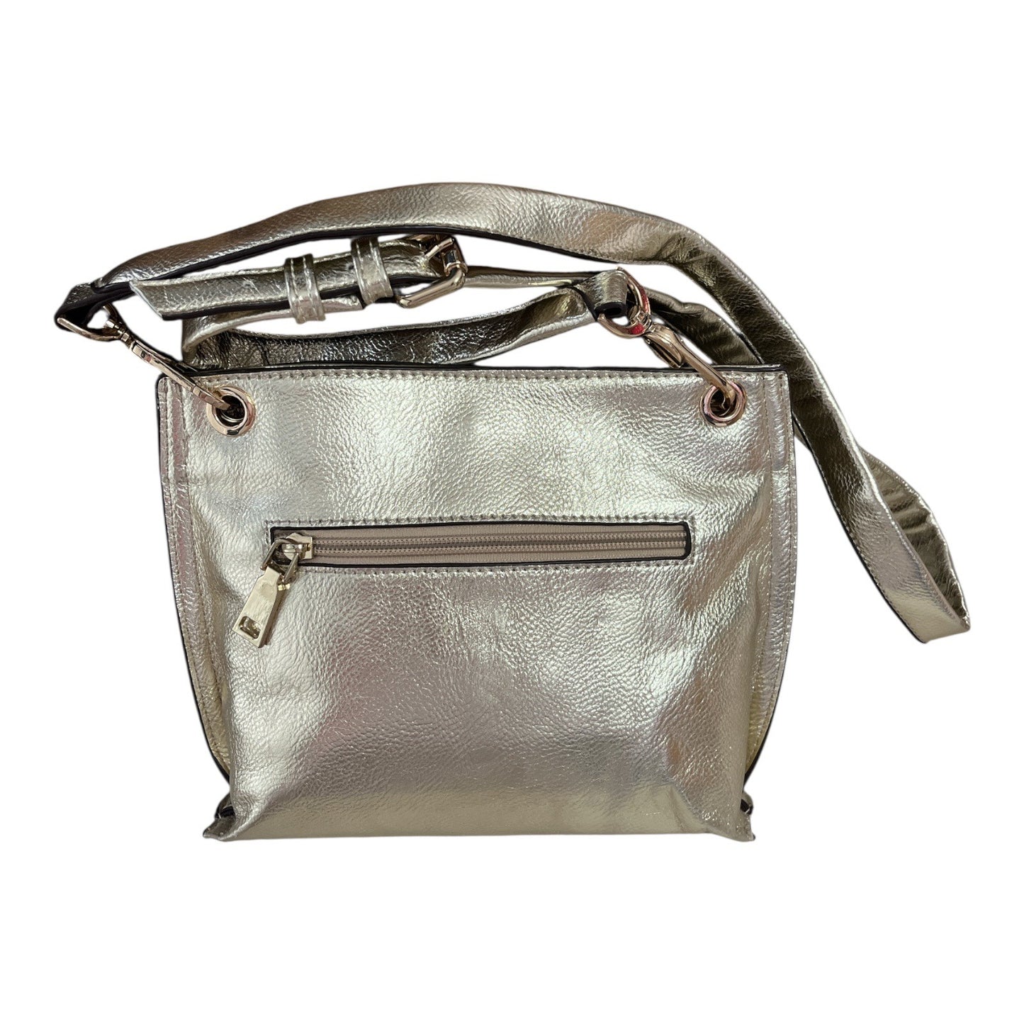 Chinese Laundry Gold Metallic Purse – Faux Leather Shoulder Bag with Magnetic Snap, Choose Quantity