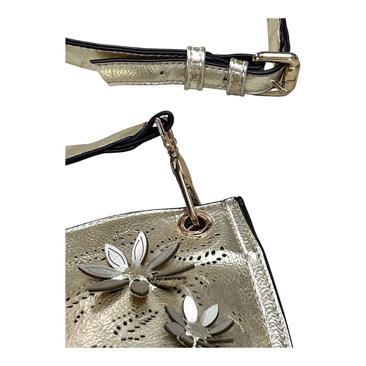 Chinese Laundry Gold Metallic Purse – Faux Leather Shoulder Bag with Magnetic Snap, Choose Quantity