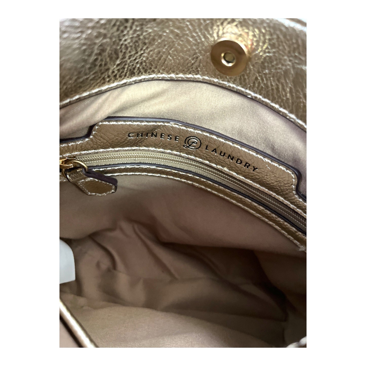 Chinese Laundry Gold Metallic Purse – Faux Leather Shoulder Bag with Magnetic Snap, Choose Quantity