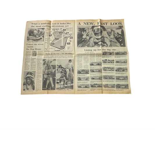 Vintage Daily Express Silverstone Magic Grand Prix Newspaper Supplement Jackie Stewart Graham Hill Formula One Racing