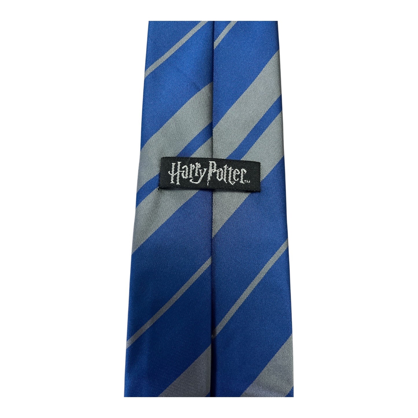 Harry Potter Ravenclaw Striped Necktie – Blue & Gray with Crest – Warner Bros