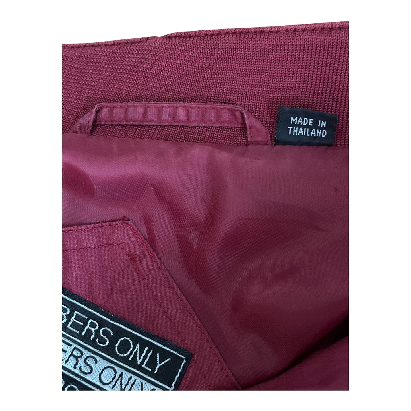 Members Only Men’s Bomber Jacket Size 46 | Red Zip Front Epaulettes Vintage Style