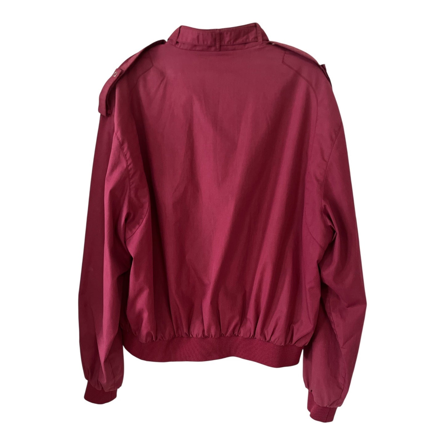 Members Only Men’s Bomber Jacket Size 46 | Red Zip Front Epaulettes Vintage Style