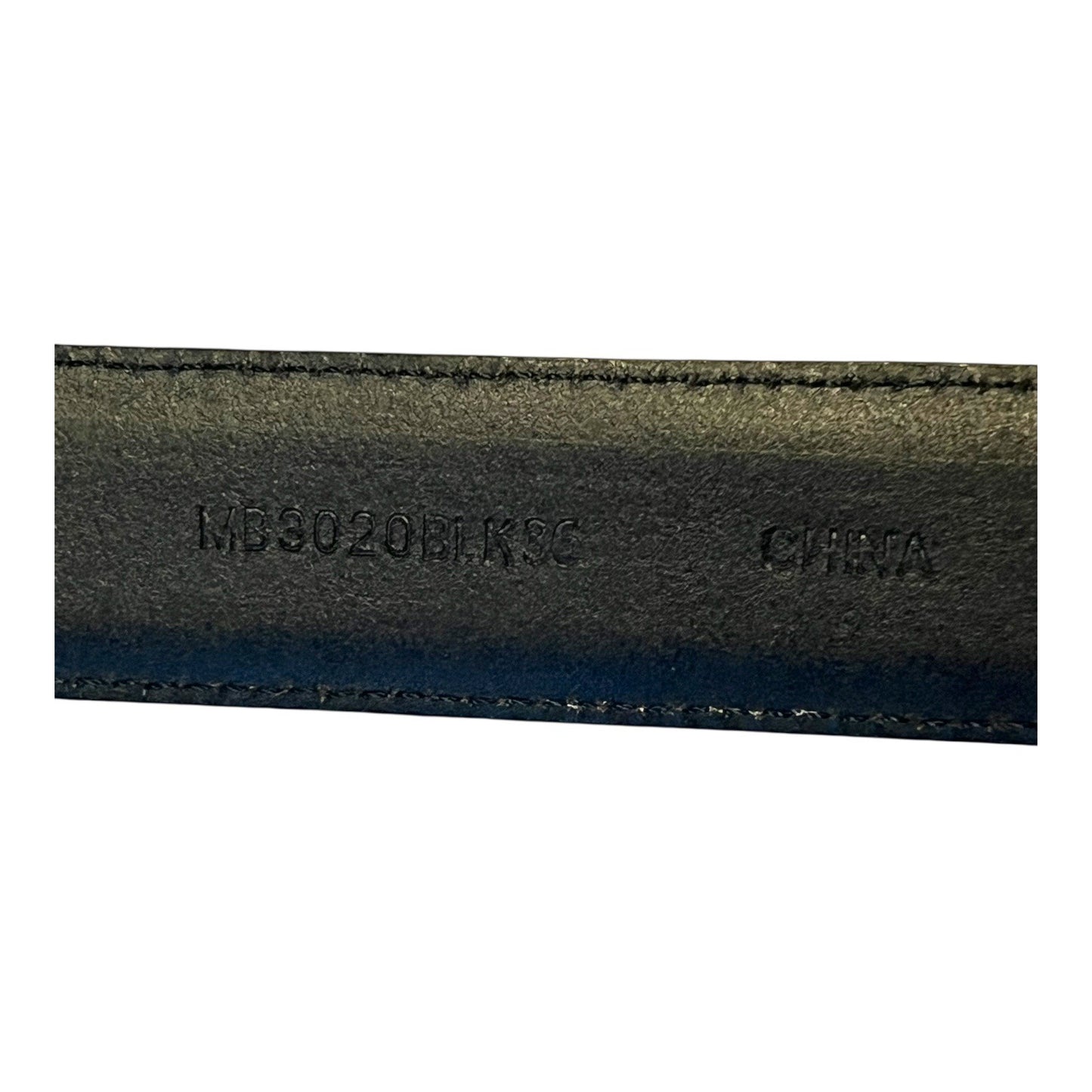 Vintage Western-Style Genuine Leather Belt with Tooled Silver-Tone Buckle & Accents – Black Croc Embossed – Size 35 x 1.13” – 1990s–2000s