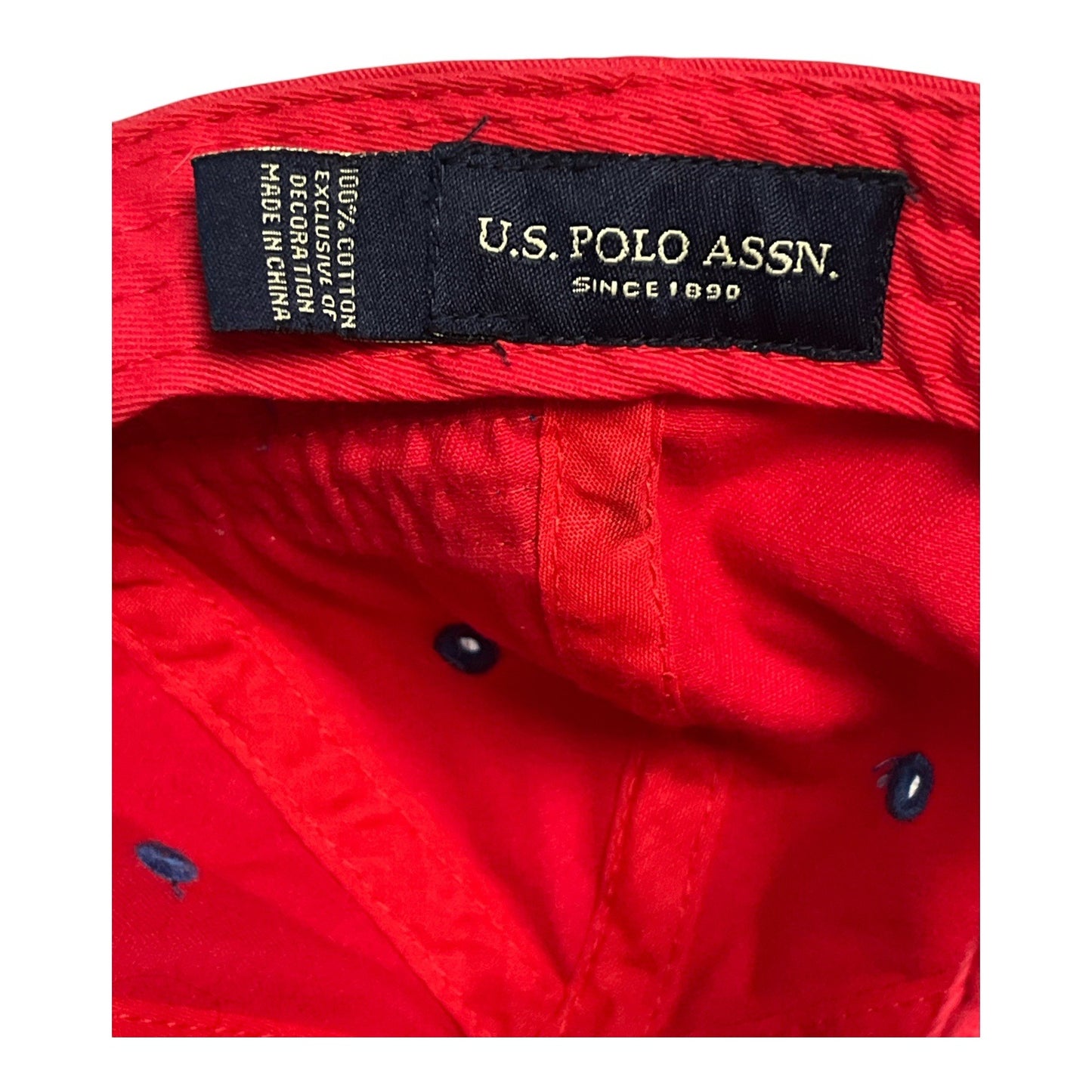 Vintage U.S. Polo Assn. Red Baseball Cap | Embroidered Polo Logo | Adjustable Strapback Hat