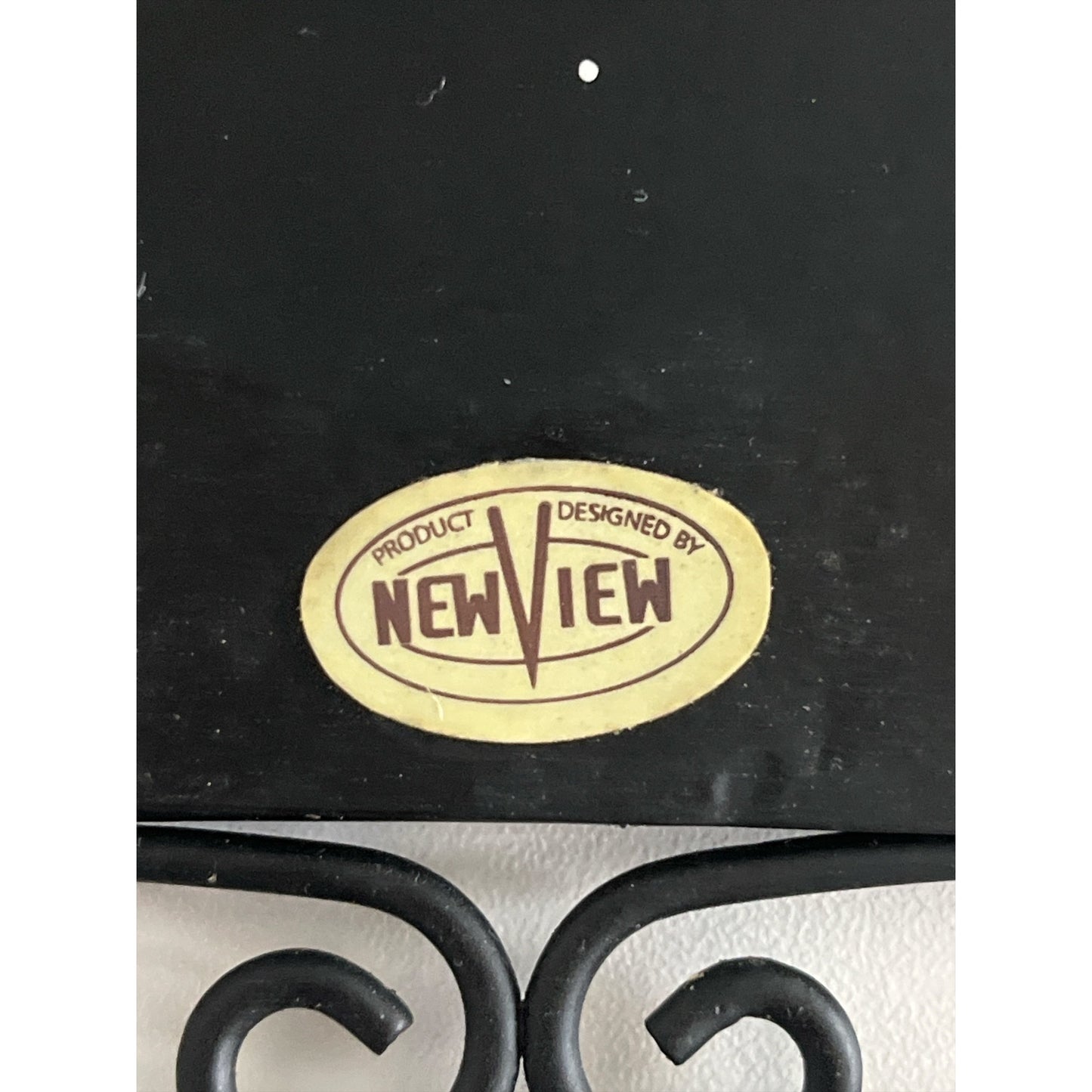 New View Sydney Wright Decorative Ceramic Art Tile in Wrought Iron Frame
