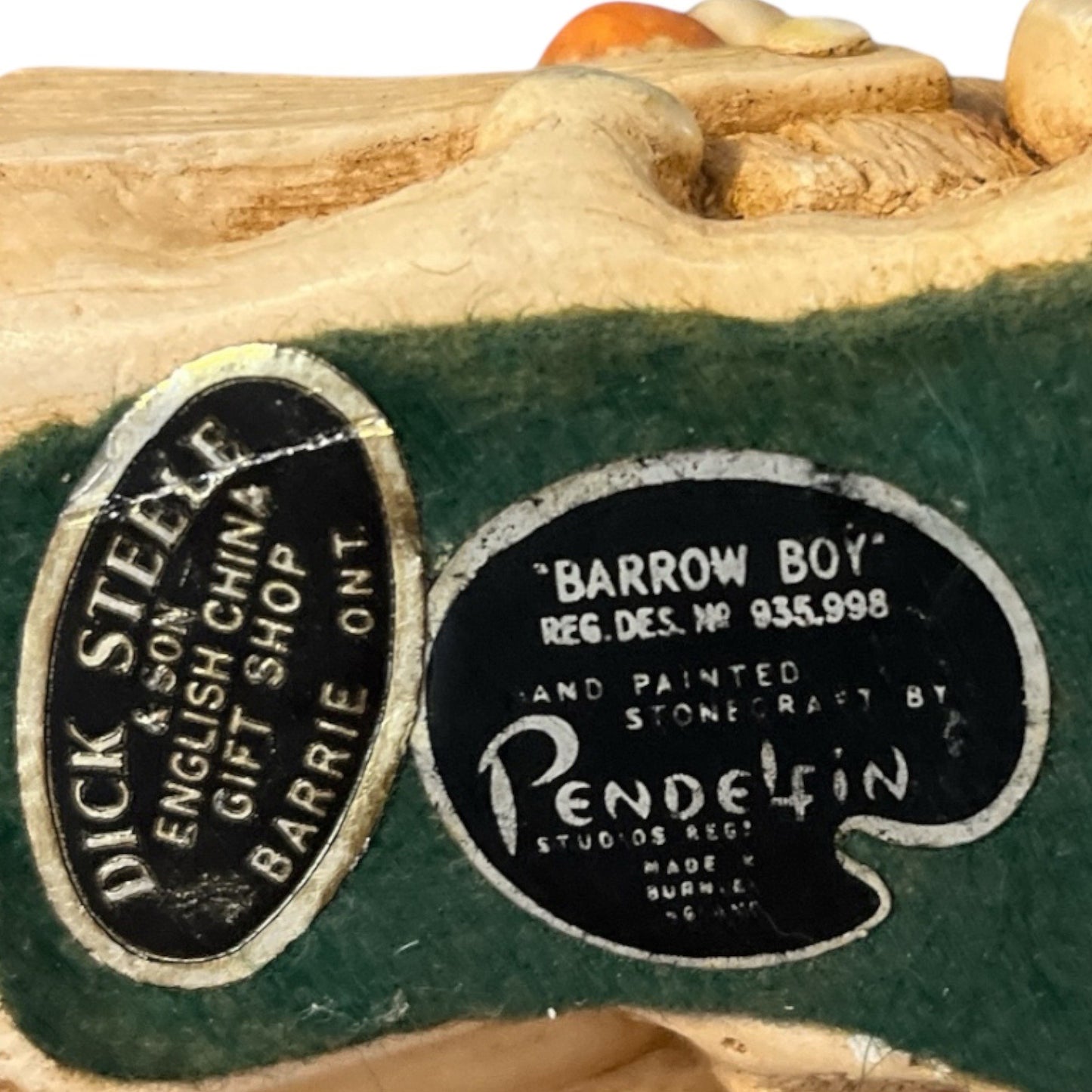 Vintage Pendelfin Barrow Boy Rabbit Figurine England Hand Painted Stonecraft 1968