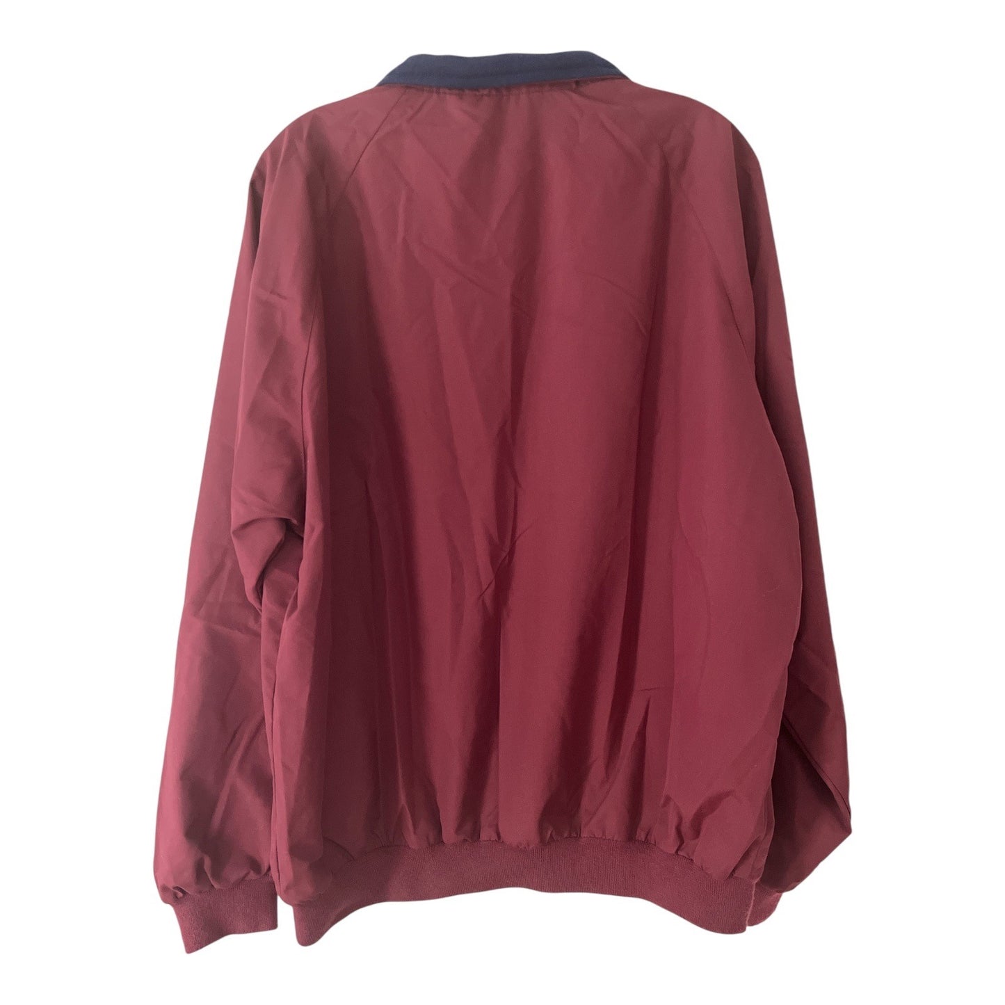 Vtg 1990s IZOD Men's Burgundy Bomber Jacket M – Crest Logo, Zip Front, Made in Thailand