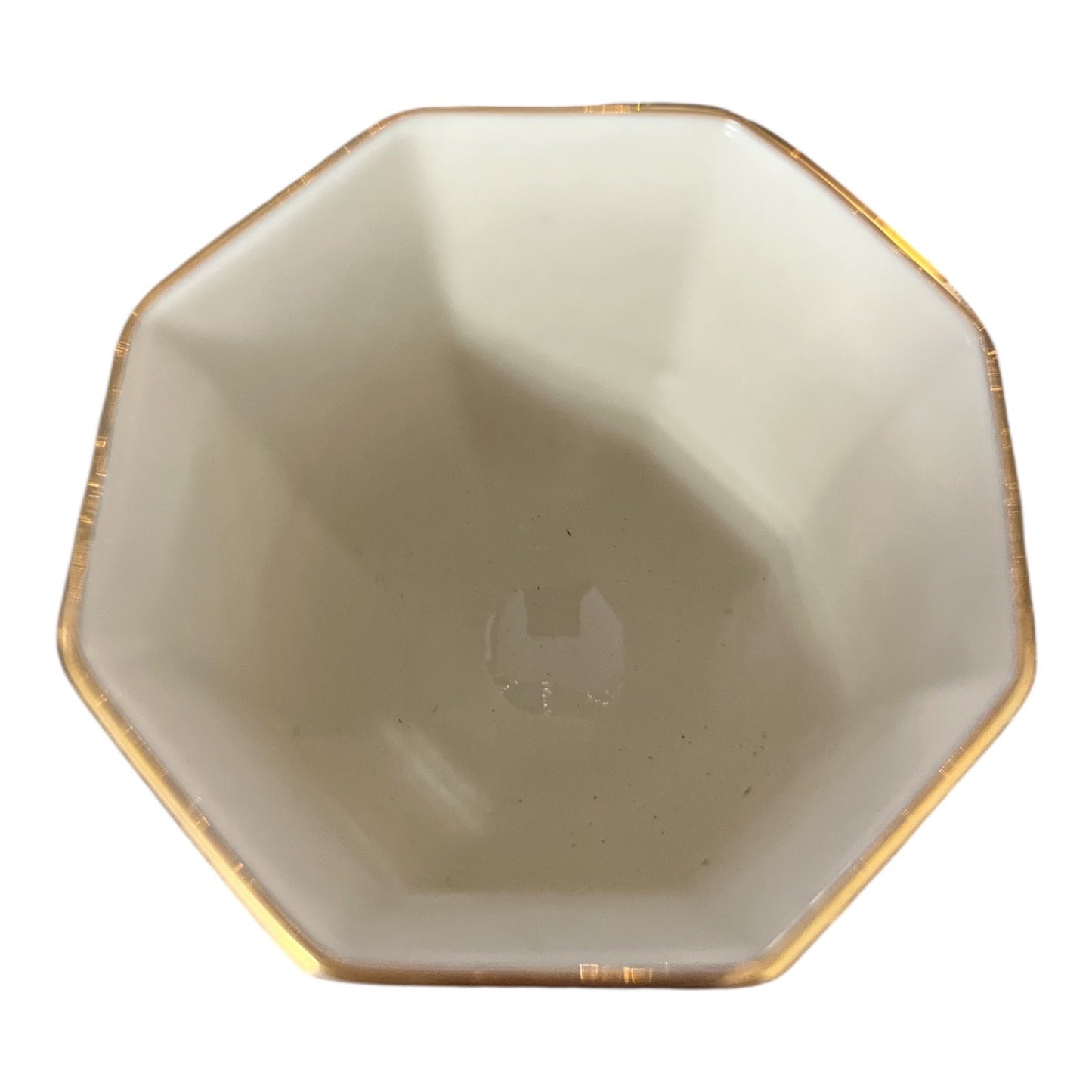 Lenox Sabbath Kiddush Cup with Hebrew Script – Embossed Ivory Porcelain with Gold Trim