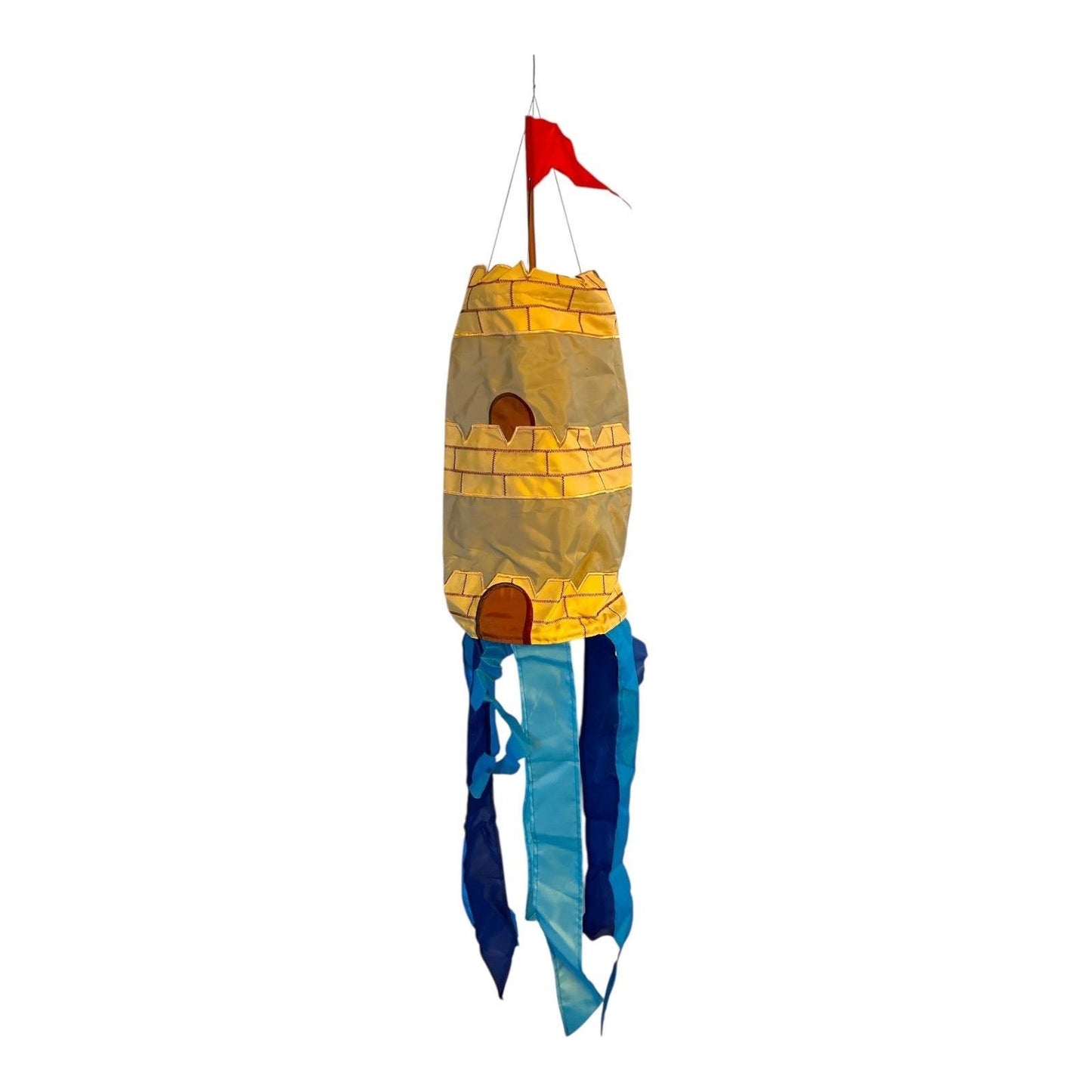 2000s In the Breeze Sandcastle Windsock – Color Our World – 8" x 40" – Appliqué & Embroidered