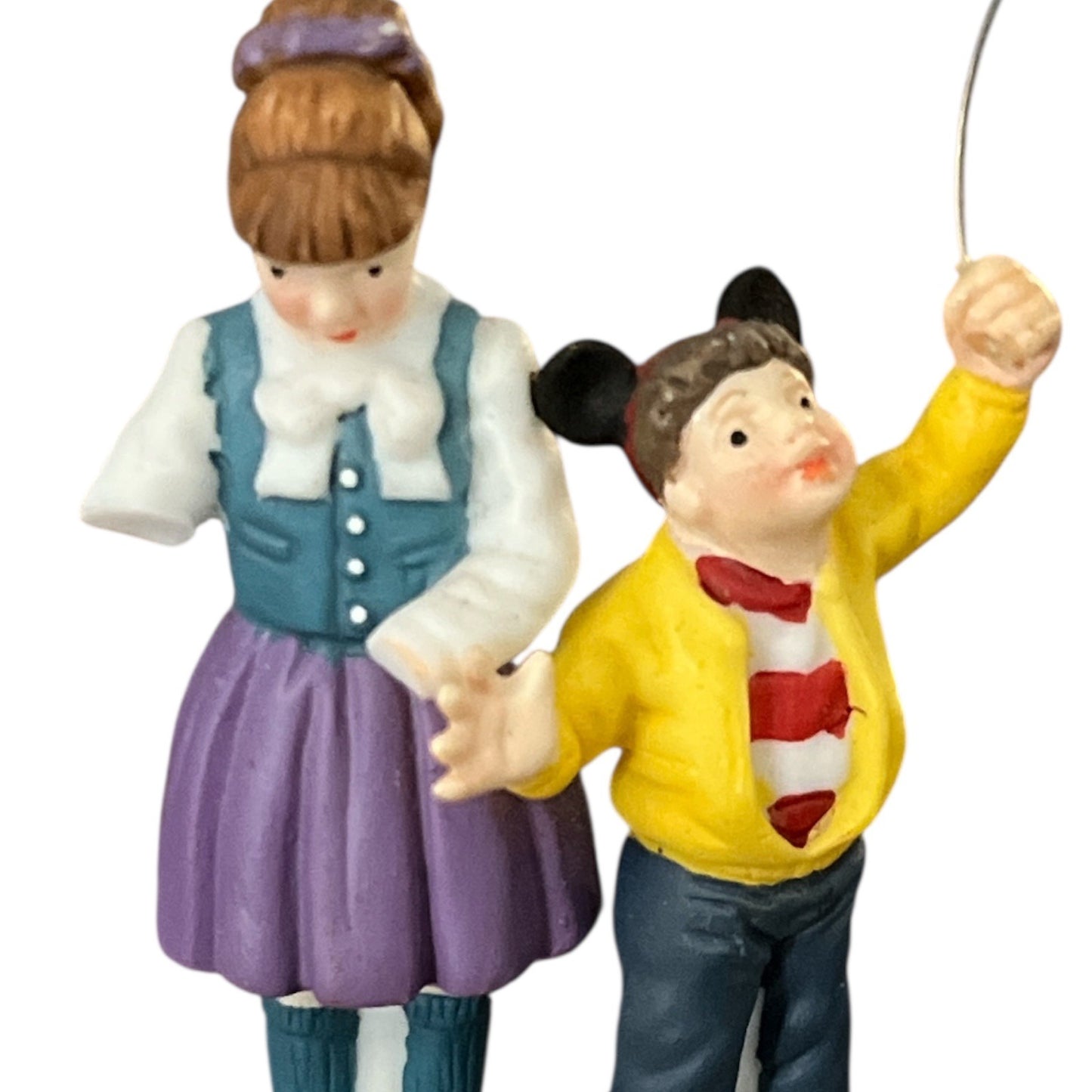 Dept. 56 Disney Parks Figurines – Set of 6 Ceramic Figures | 2.5” | Mickey’s Merry Christmas Village | 1990s | READ