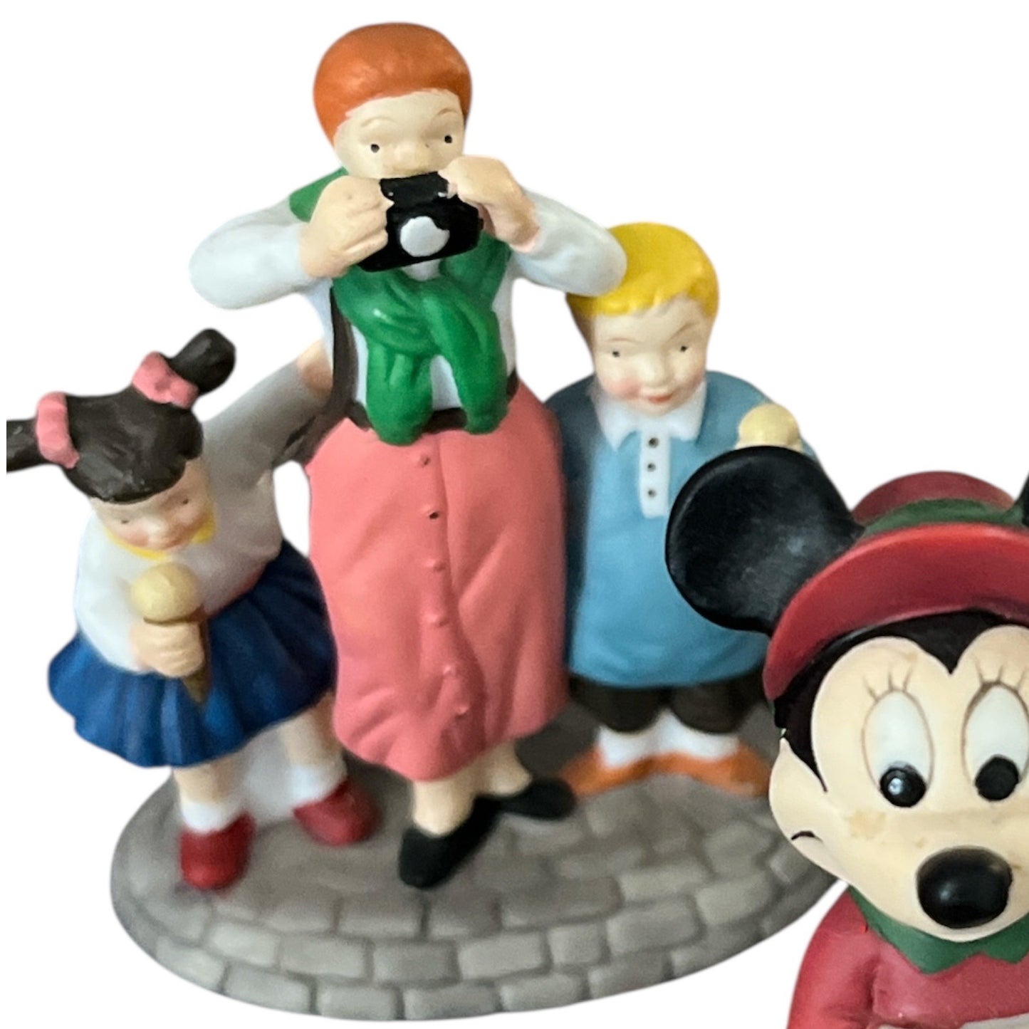 Dept. 56 Disney Parks Figurines – Set of 6 Ceramic Figures | 2.5” | Mickey’s Merry Christmas Village | 1990s | READ