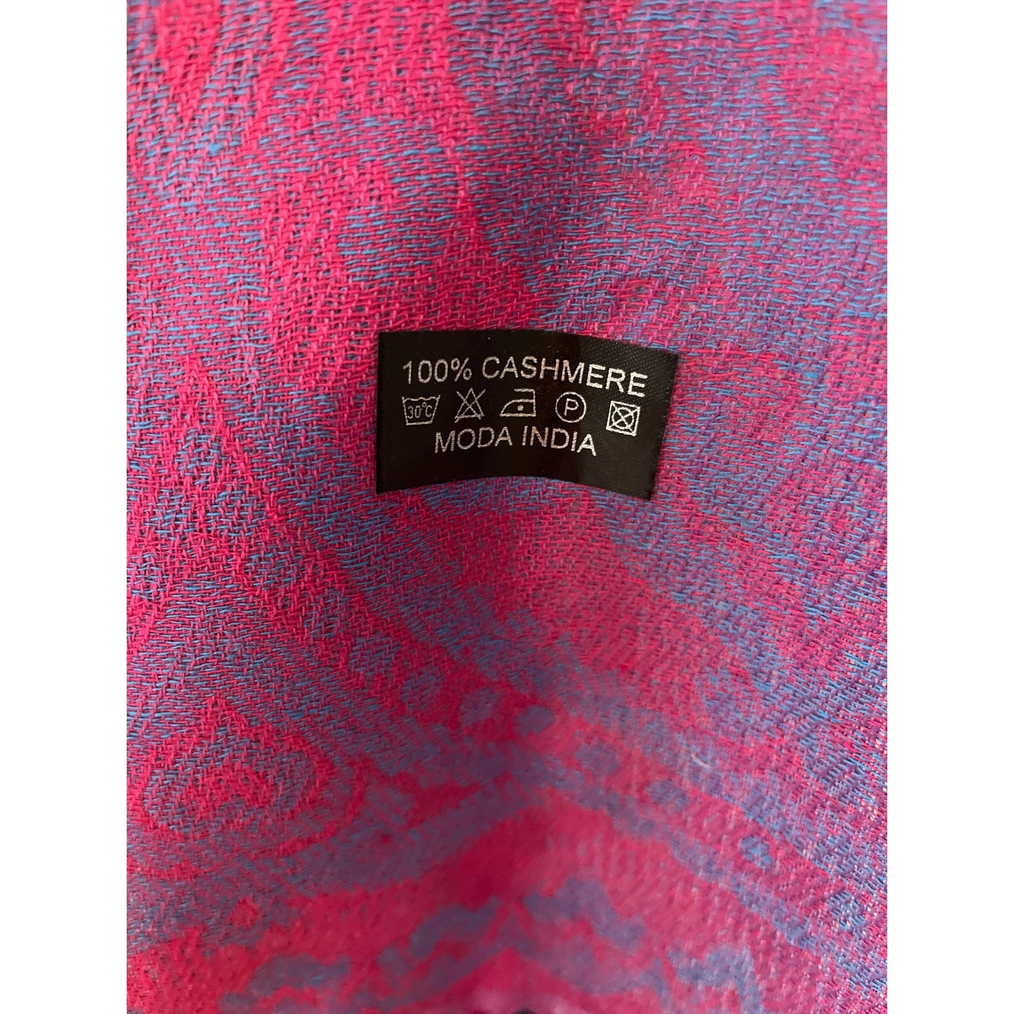 Multicolor 100% Cashmere Pashmina Shawl Scarf | Paisley Fringed Wrap | 66” | Made in India