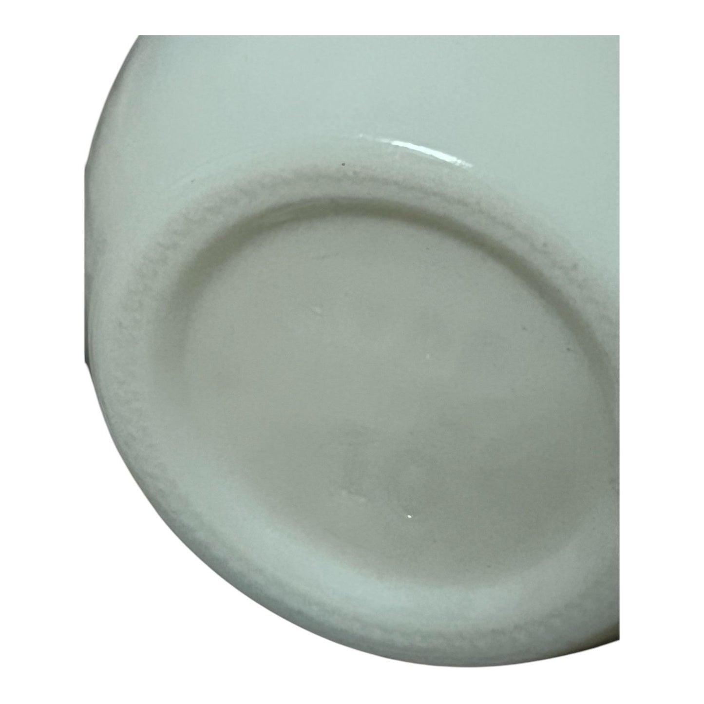 Vintage Avon Milk Glass Egg Salt Shaker – Floral Design, 1970s, 2.5 Inches, Very Good Condition